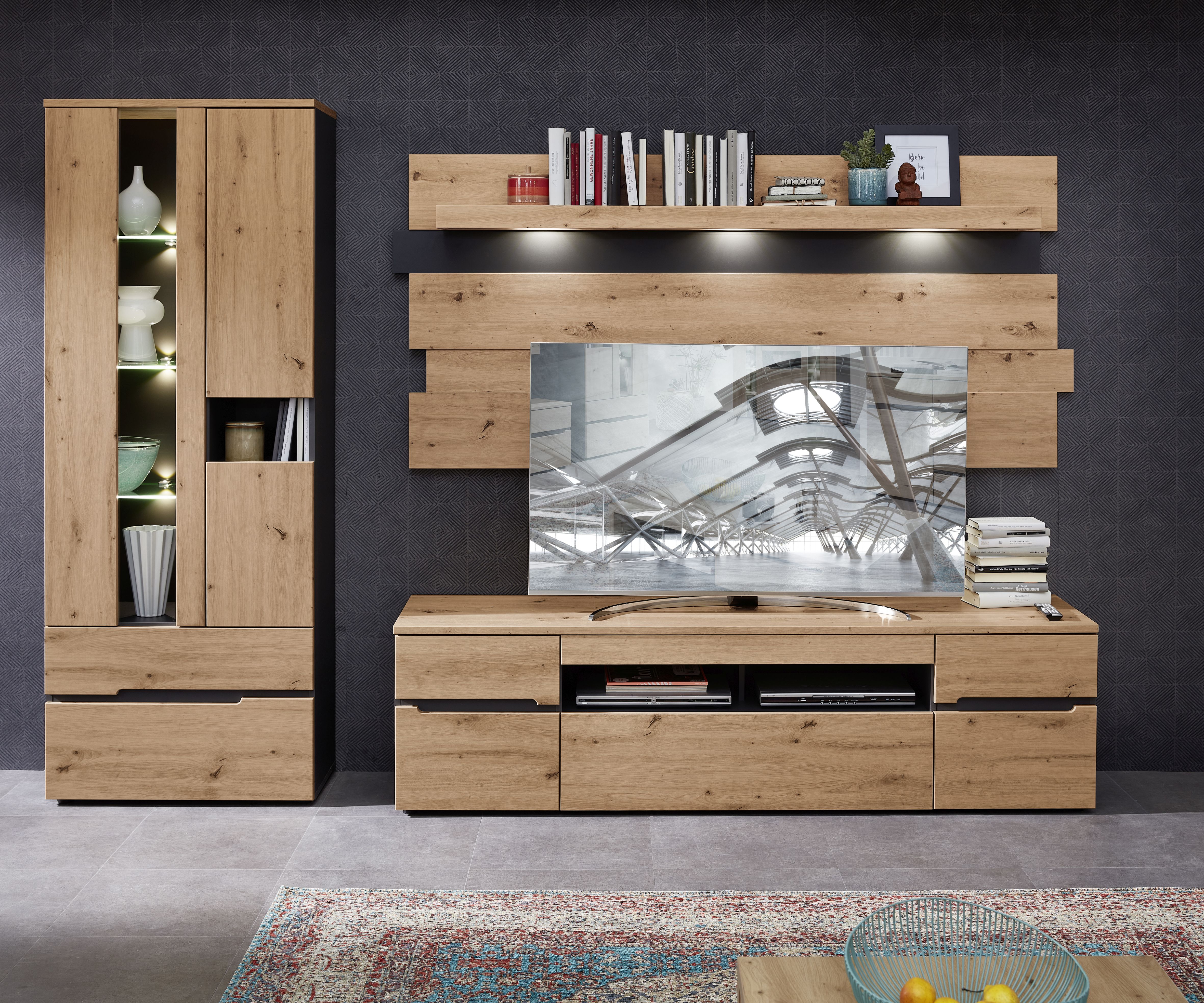 Wohnzimmer Serie Memphis - Wohnwand