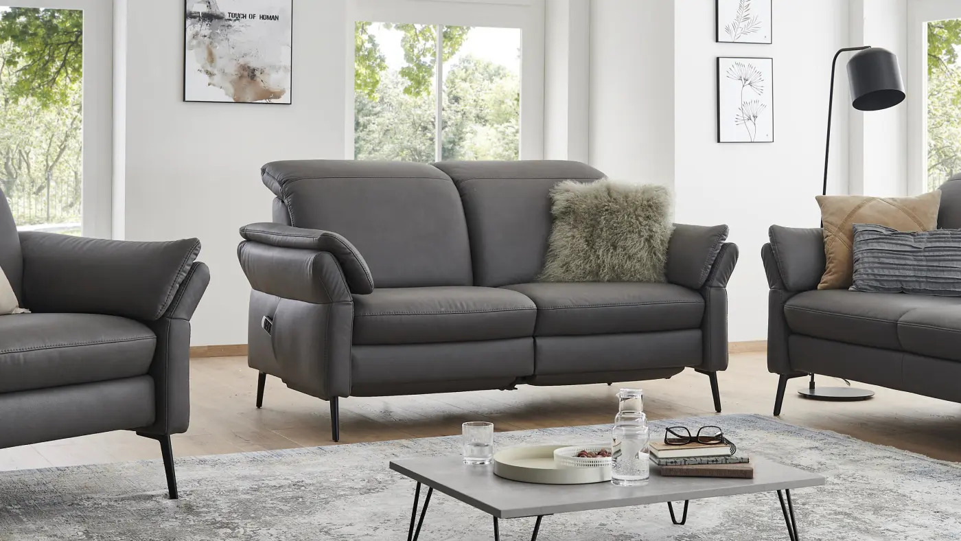 2-Sitzer Sofa Grau