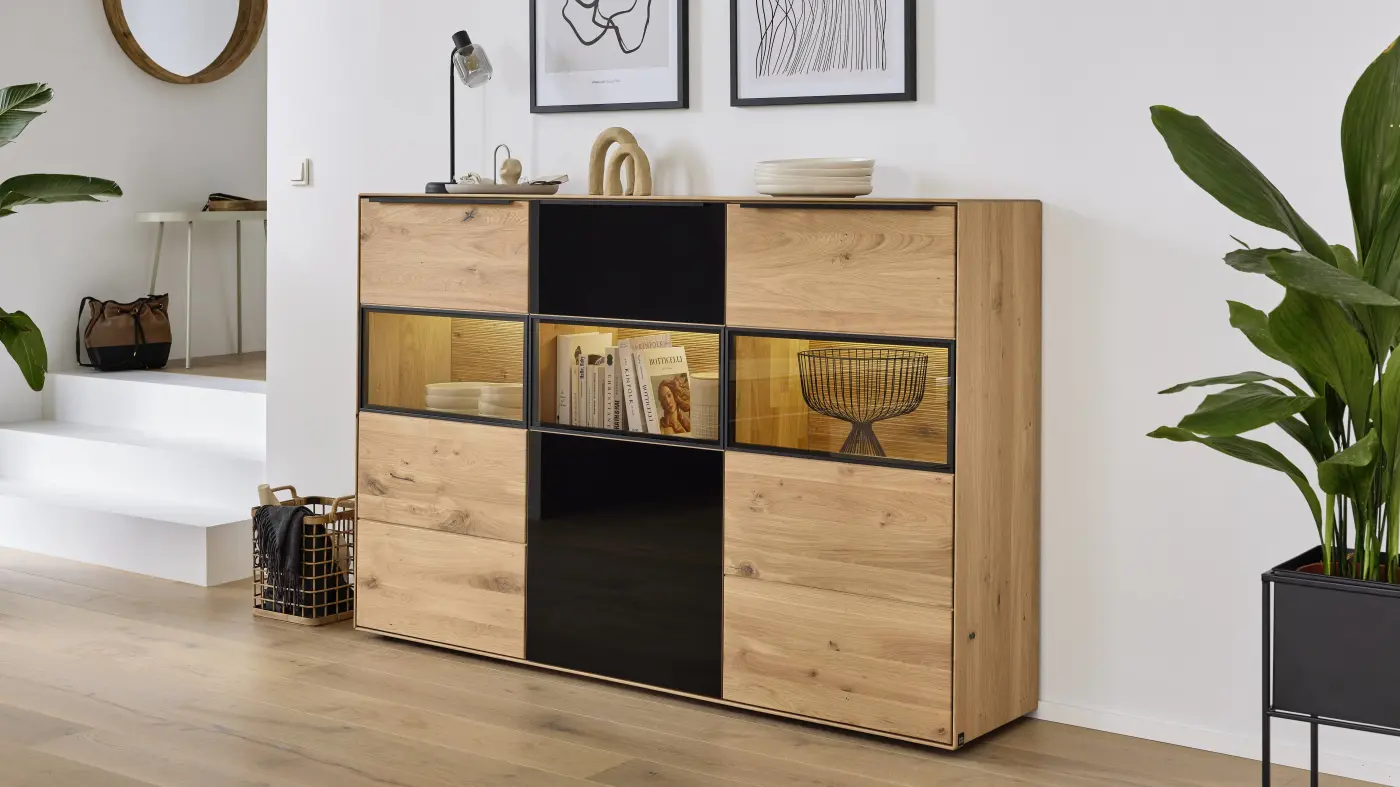 Interliving Wohnzimmer Serie 2033 - Highboard