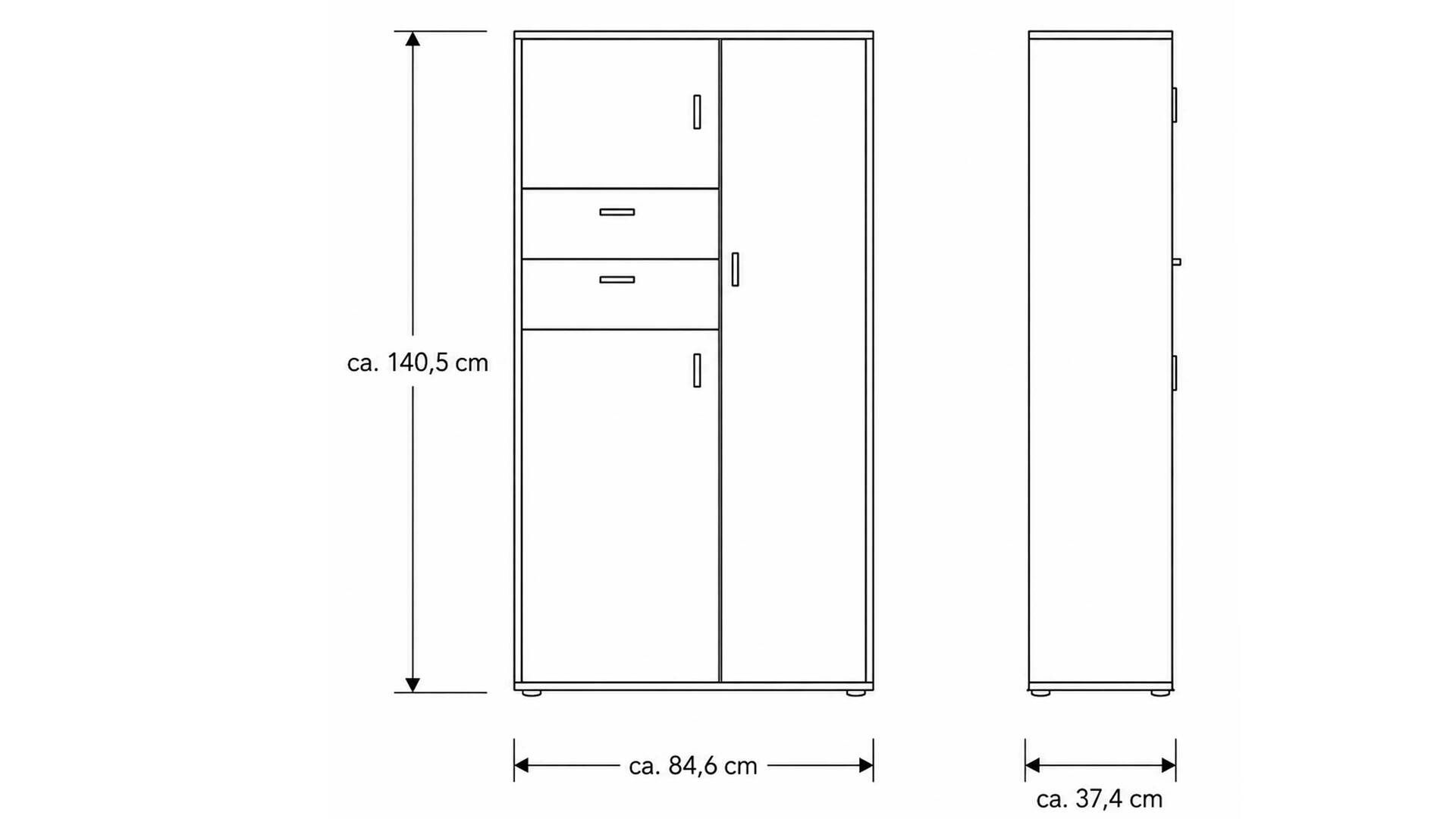 Interliving Wohnzimmer Serie 2024 - Highboard