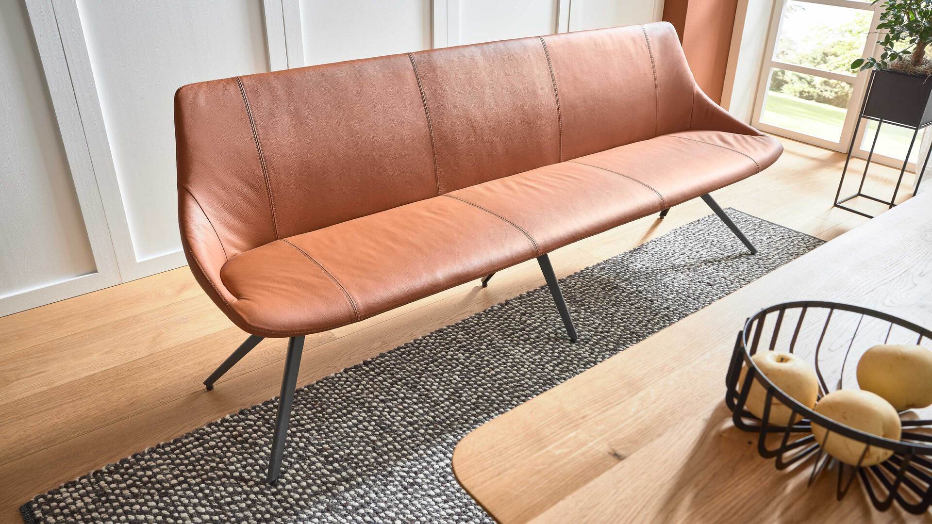 Interliving Esszimmer Serie 5115 - Polsterbank mit Lederbezug