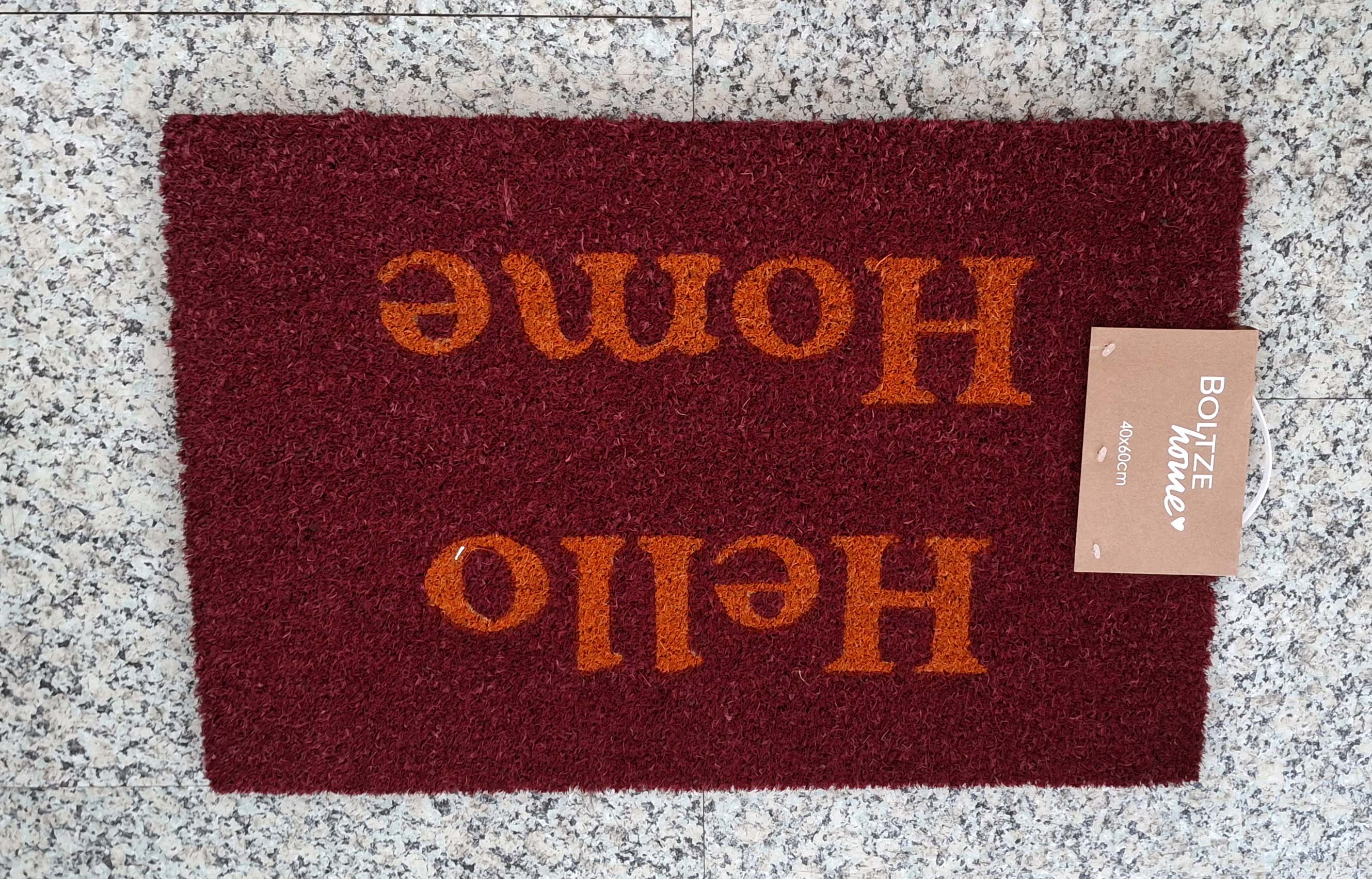 Fußmatte "Hello Home" – Kokos, 60 cm