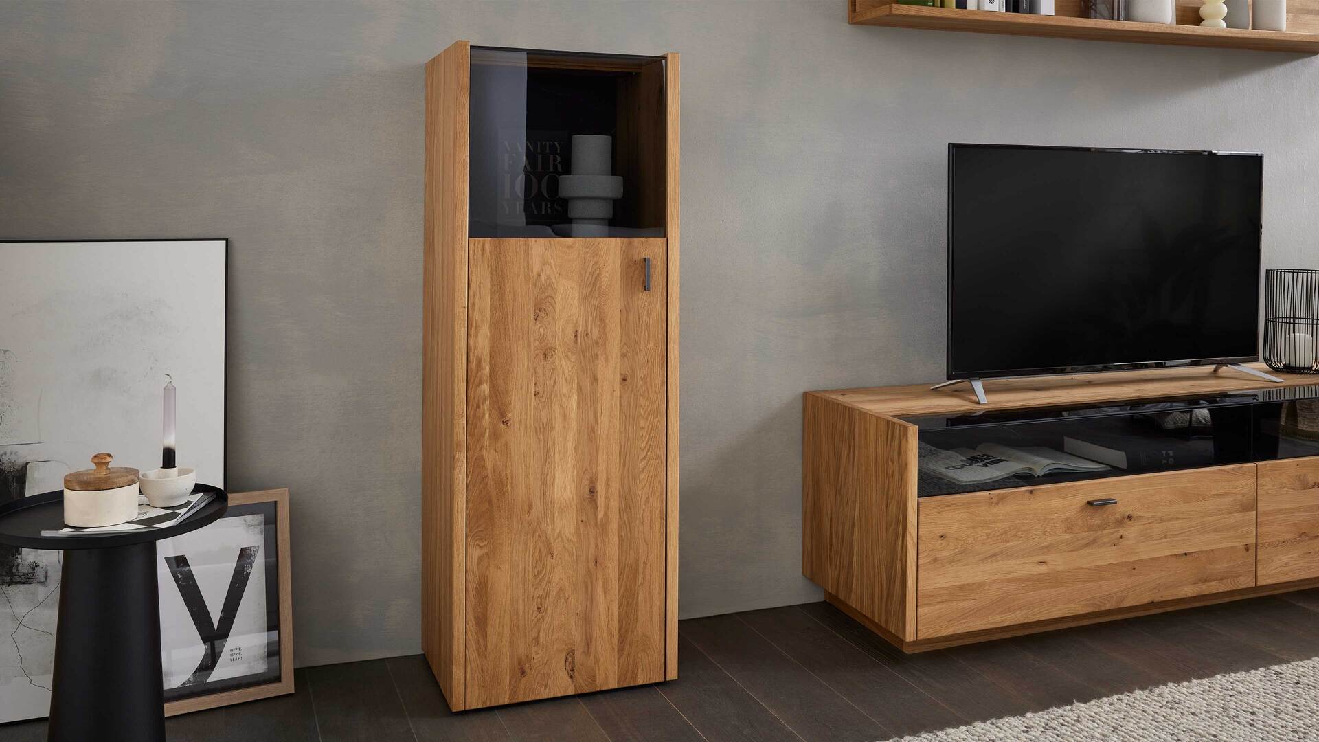 Interliving Wohnzimmer Serie 2027 - Highboard-Vitrine