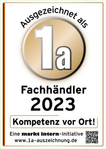 1a Fachhändler 2023 Auszeichnung