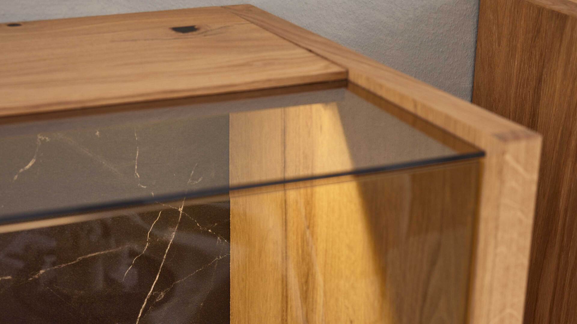 Interliving Wohnzimmer Serie 2027 - Highboard-Vitrine
