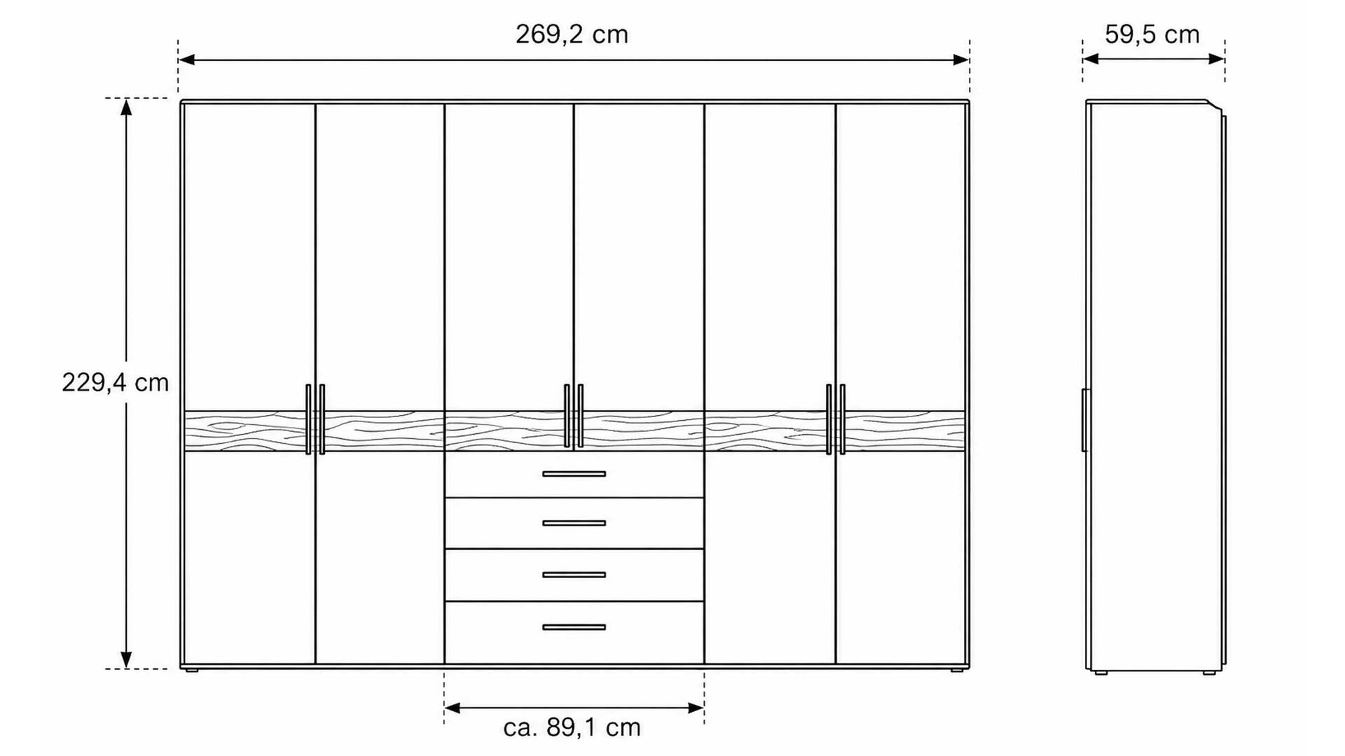 Interliving Schlafzimmer Serie 1023 – Funktionsschrank