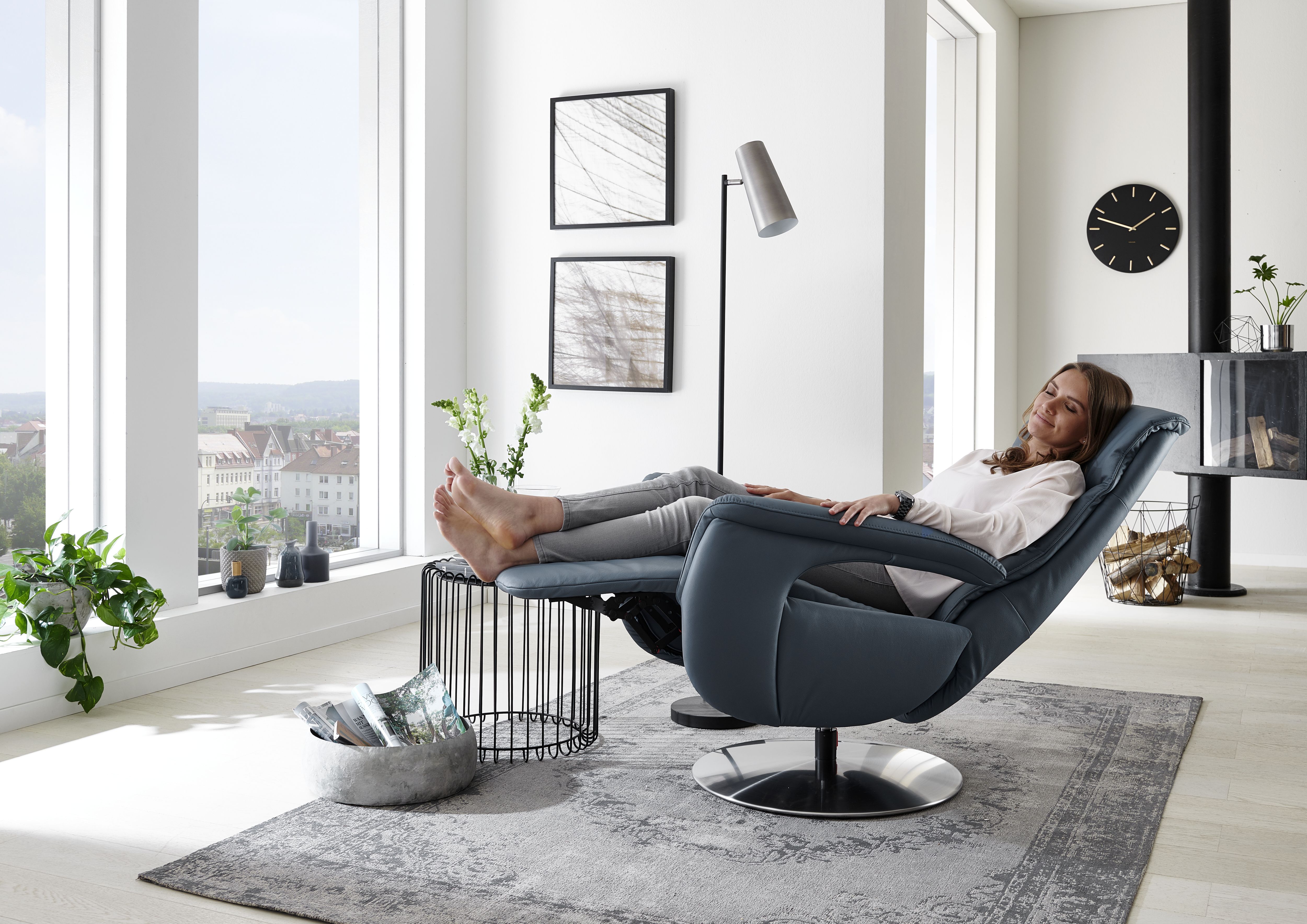 Relax-Sessel in Leder Torro Ocean