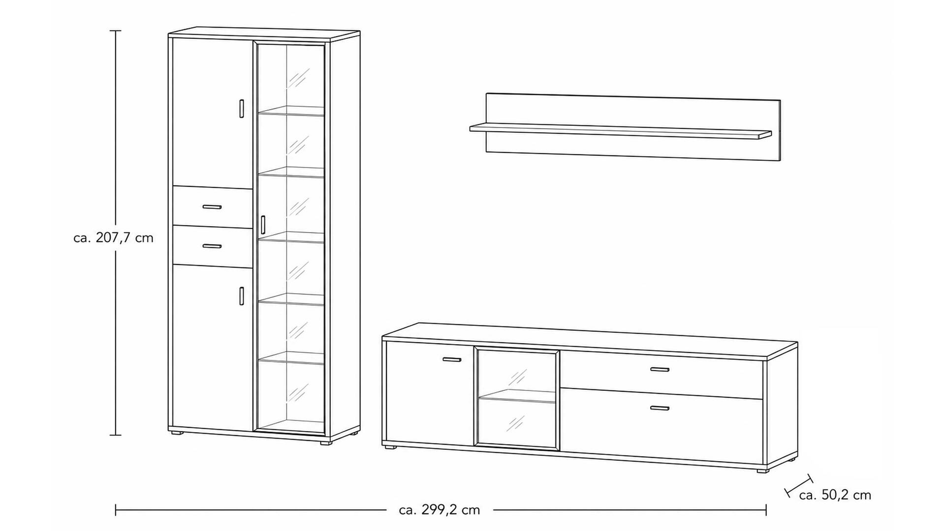 Interliving Wohnzimmer Serie 2024 - Wohnwand