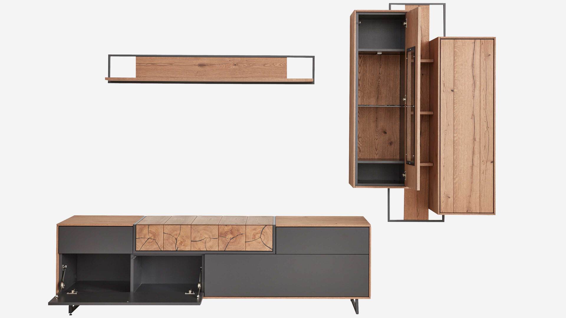 Interliving Wohnzimmer Serie 2106 – Wohnwand 620001 Interliving Wohnzimmer Serie 2106 – Wohnwand 620001