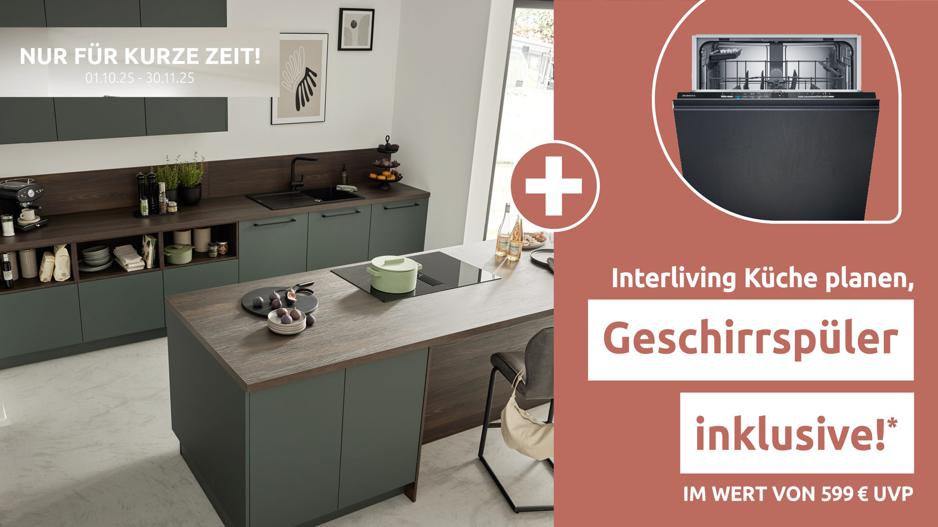 Interliving Küche Serie 3083 mit AEG Einbaugeräten