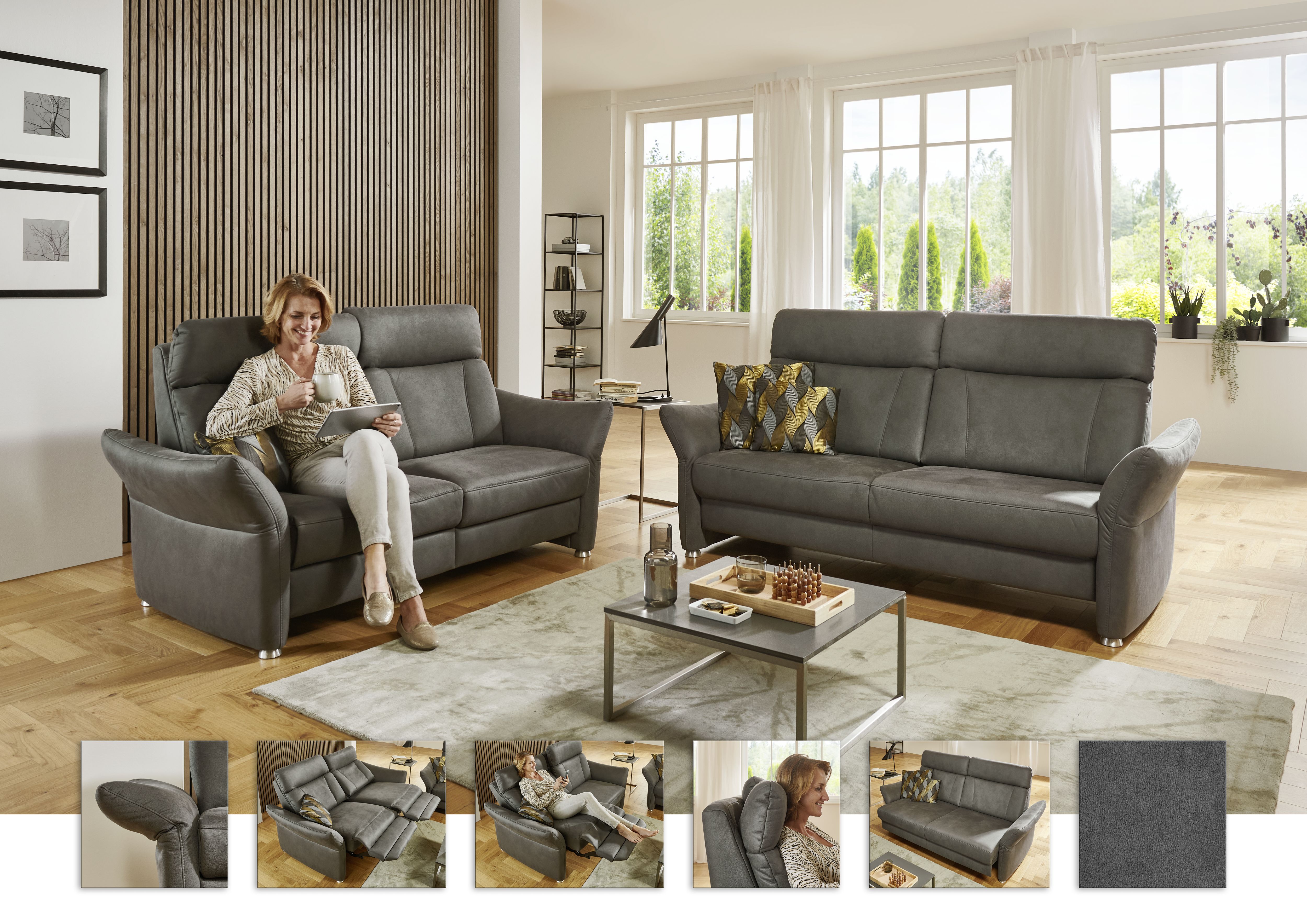 2,5-Sitzer - Modernes Design trifft hohen Komfort