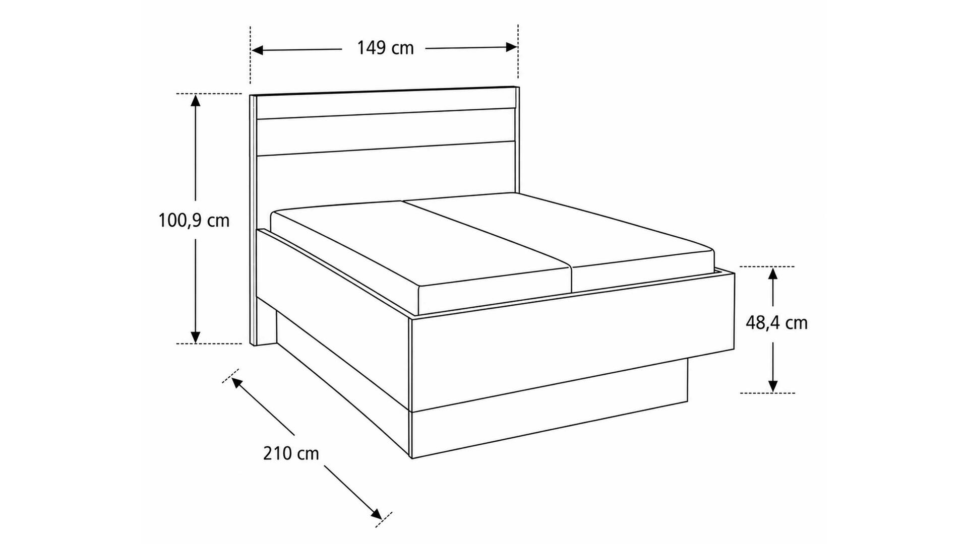 Interliving Schlafzimmer Serie 1024 – Bettgestell