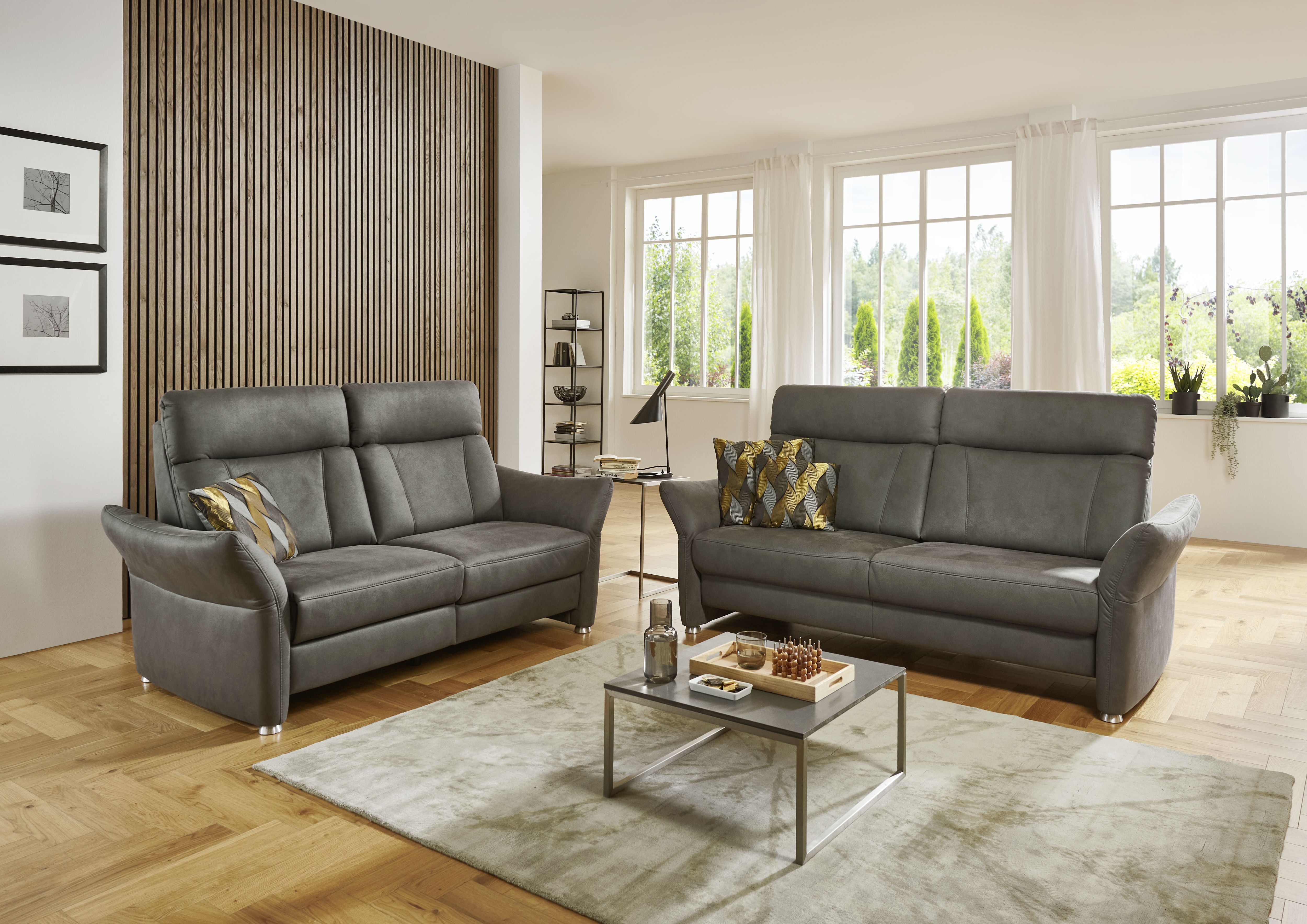 2,5-Sitzer  – Elegantes Sofa in Deluxe anthrazit