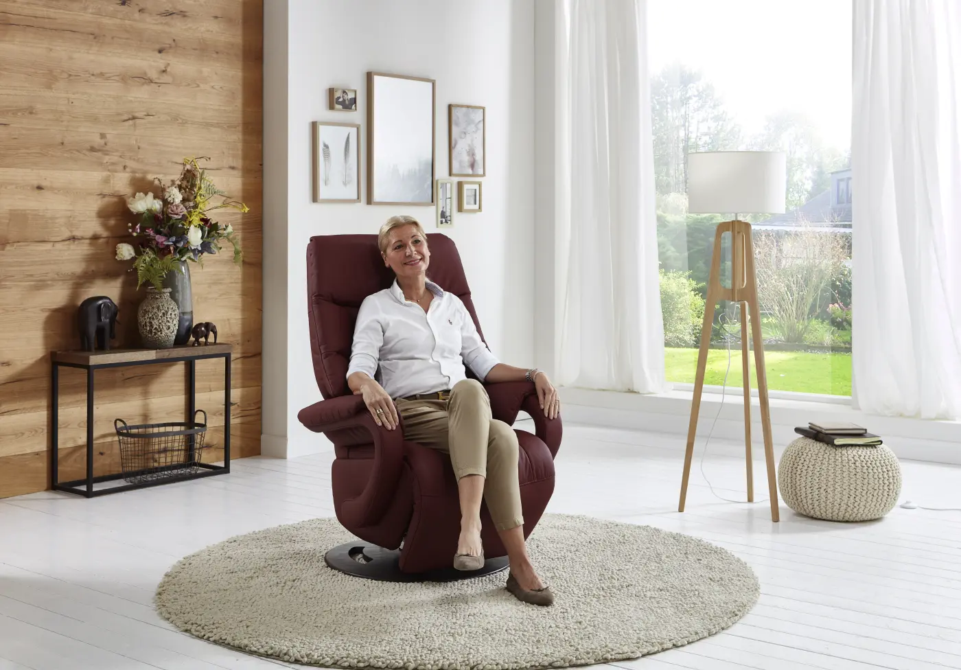 Moderne TV - Ledersessel