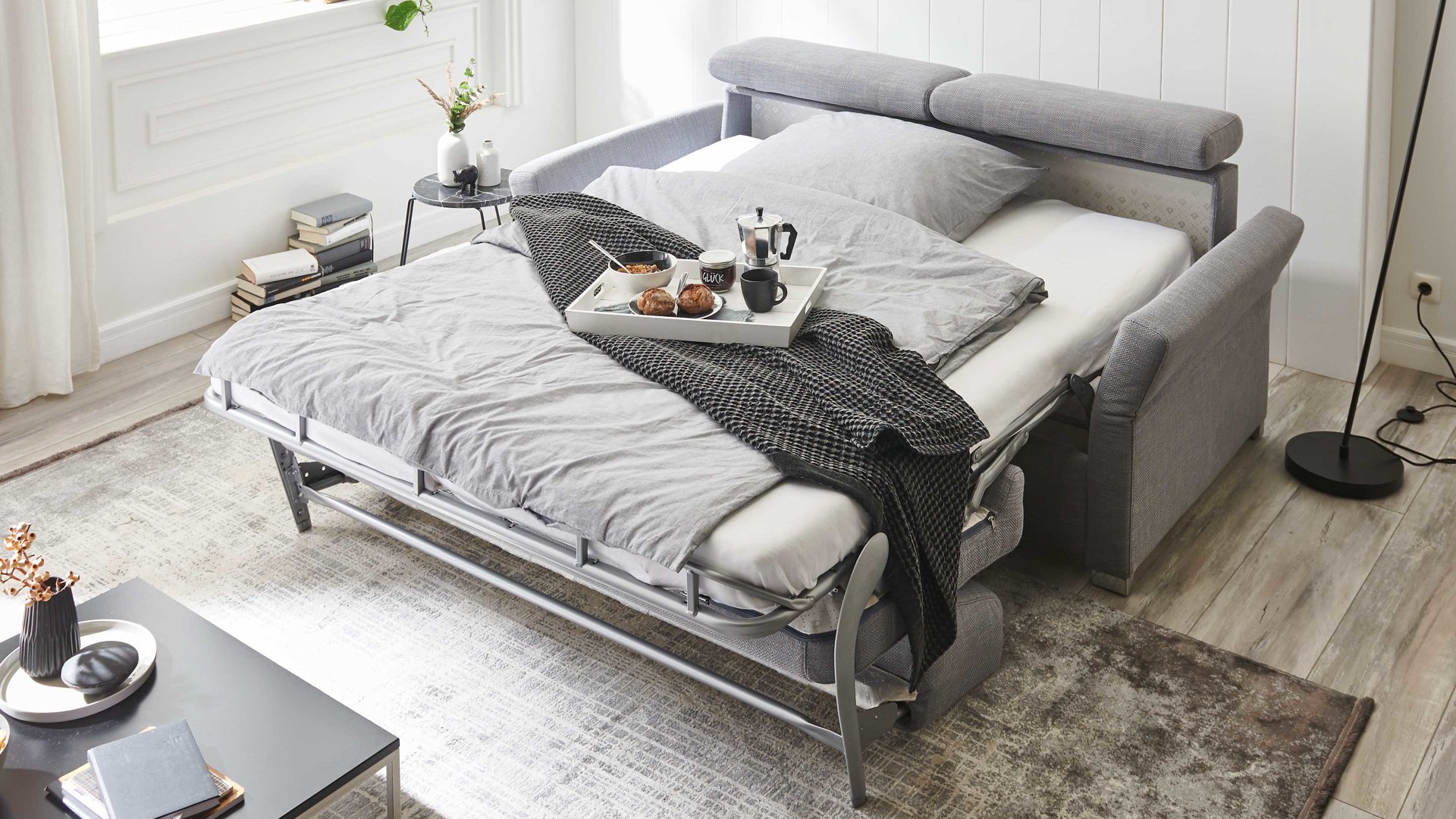 Schlafsofa in Grau