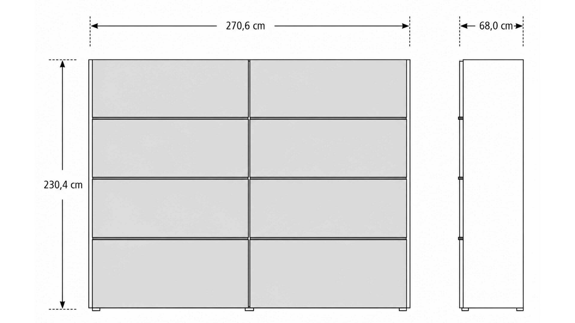 Interliving Schlafzimmer Serie 1024 – Schwebetürenschrank