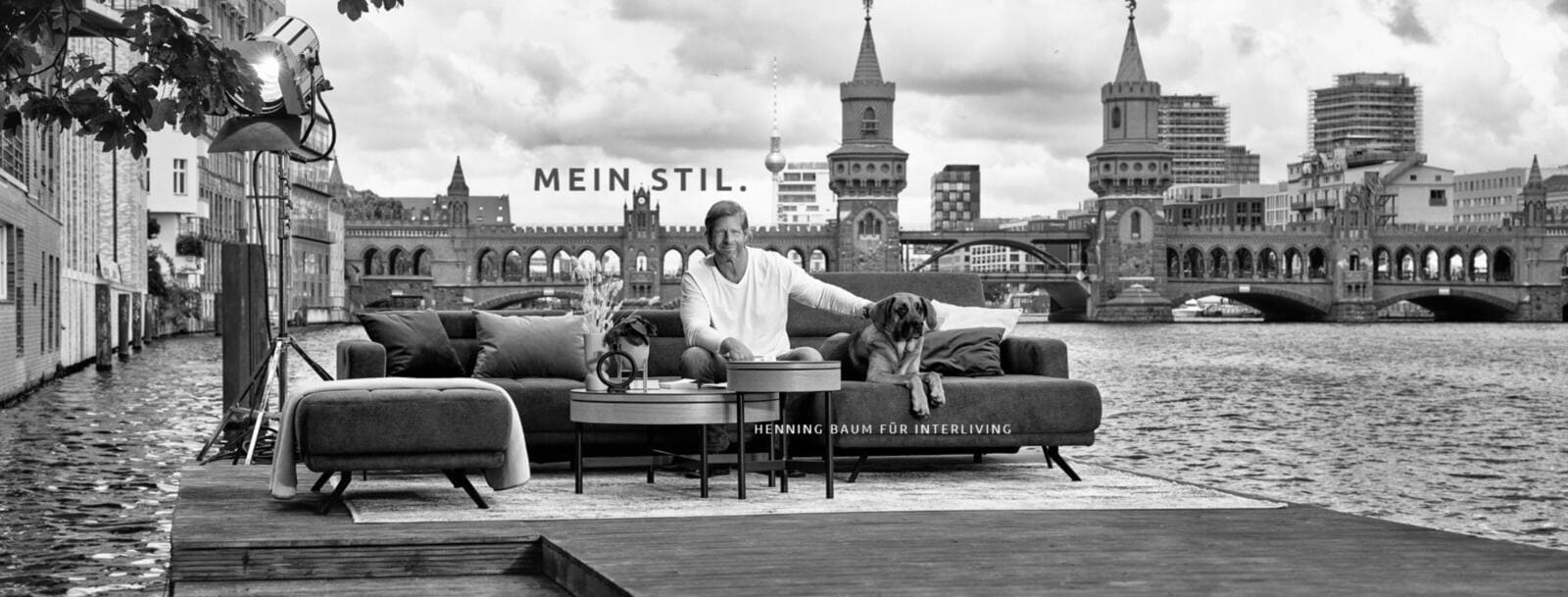 Henning Baum Kampagne in schwarz und weiß