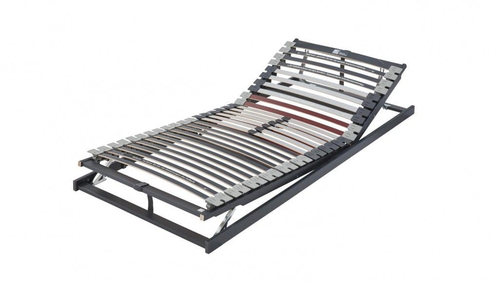Lattenrost, das eine verstellbare Lehne als auch Fußteil hat