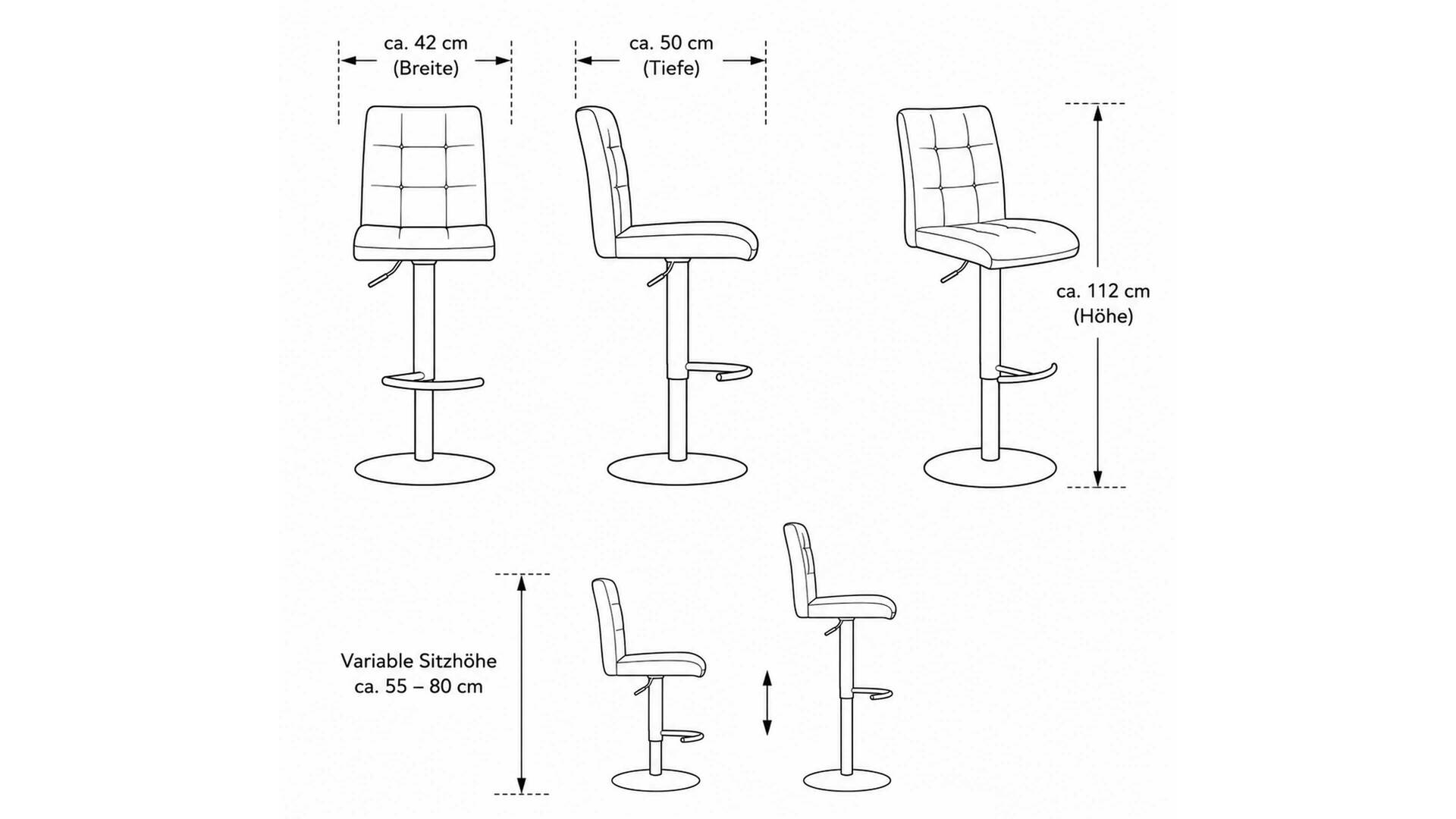 Interliving Esszimmer Serie 5104 – Barstuhl mit Drehfunktion