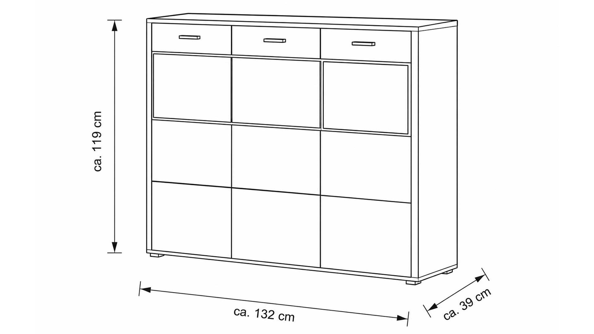Interliving Wohnzimmer Serie 2029 - Highboard