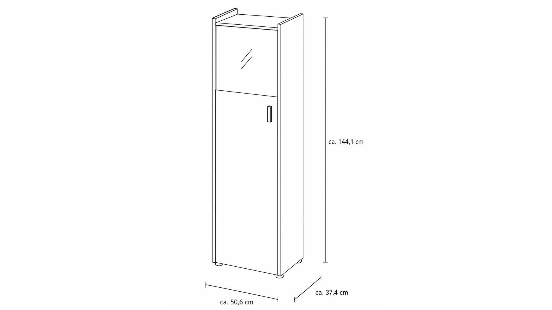 Interliving Wohnzimmer Serie 2027 - Highboard-Vitrine