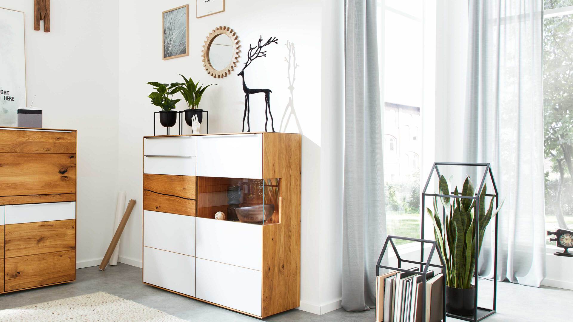 Interliving Wohnzimmer Serie 2020 - Highboard 151124 Interliving Wohnzimmer Serie 2020 - Highboard 151124