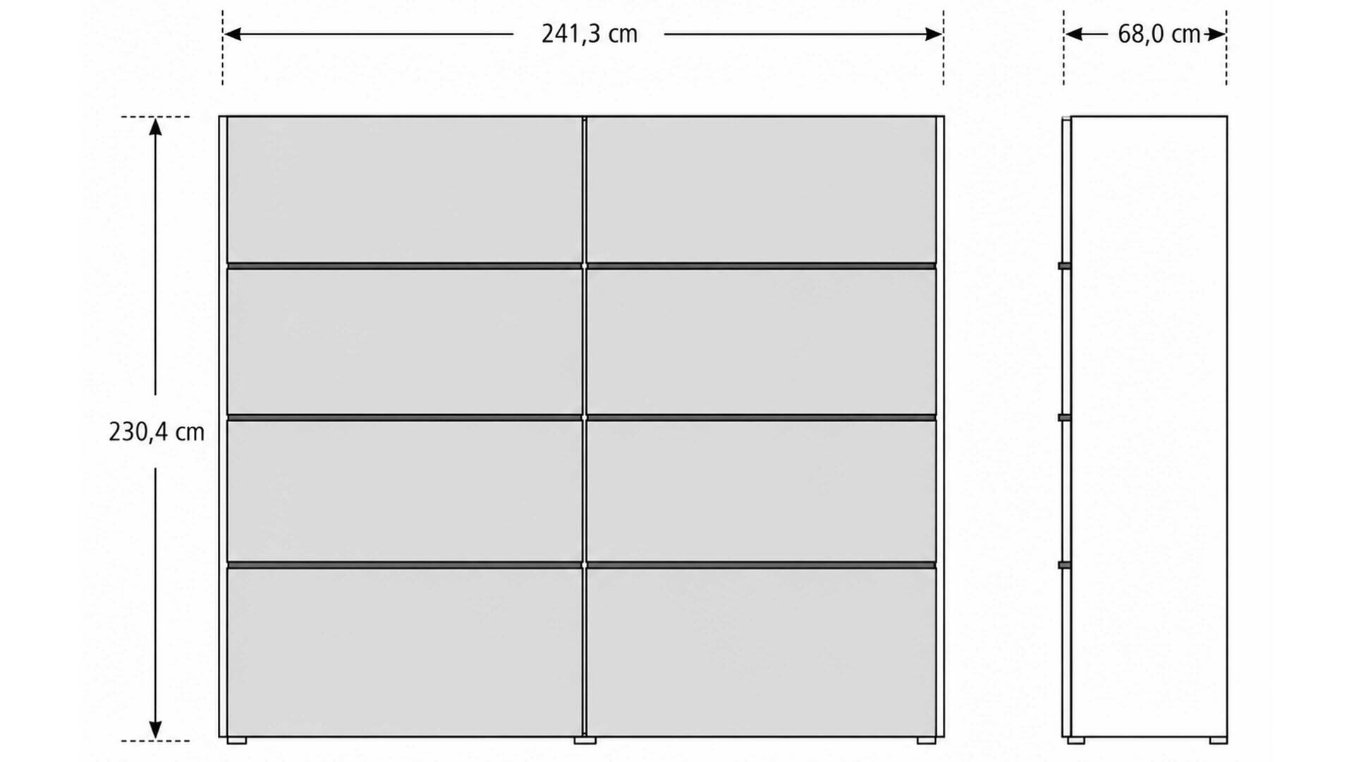 Interliving Schlafzimmer Serie 1024 – Schwebetürenschrank