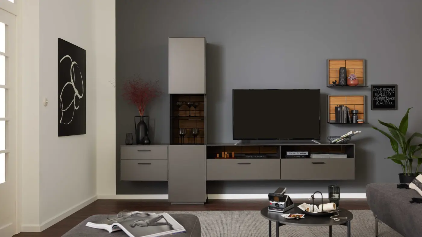 Interliving Wohnzimmer Serie 2030 - Wohnwand 80