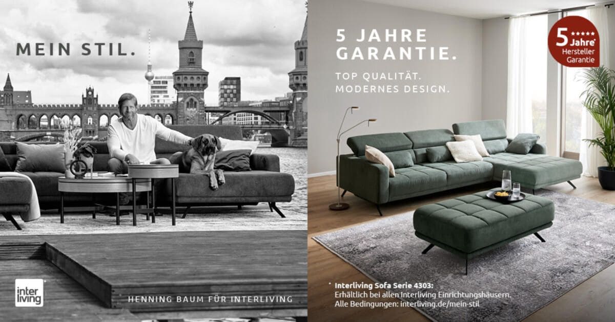 Interliving Kampagne mit Henning Baum