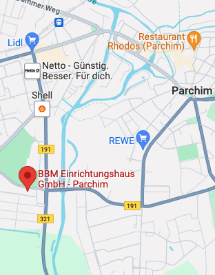 Kartenansicht BBM Standort Parchim