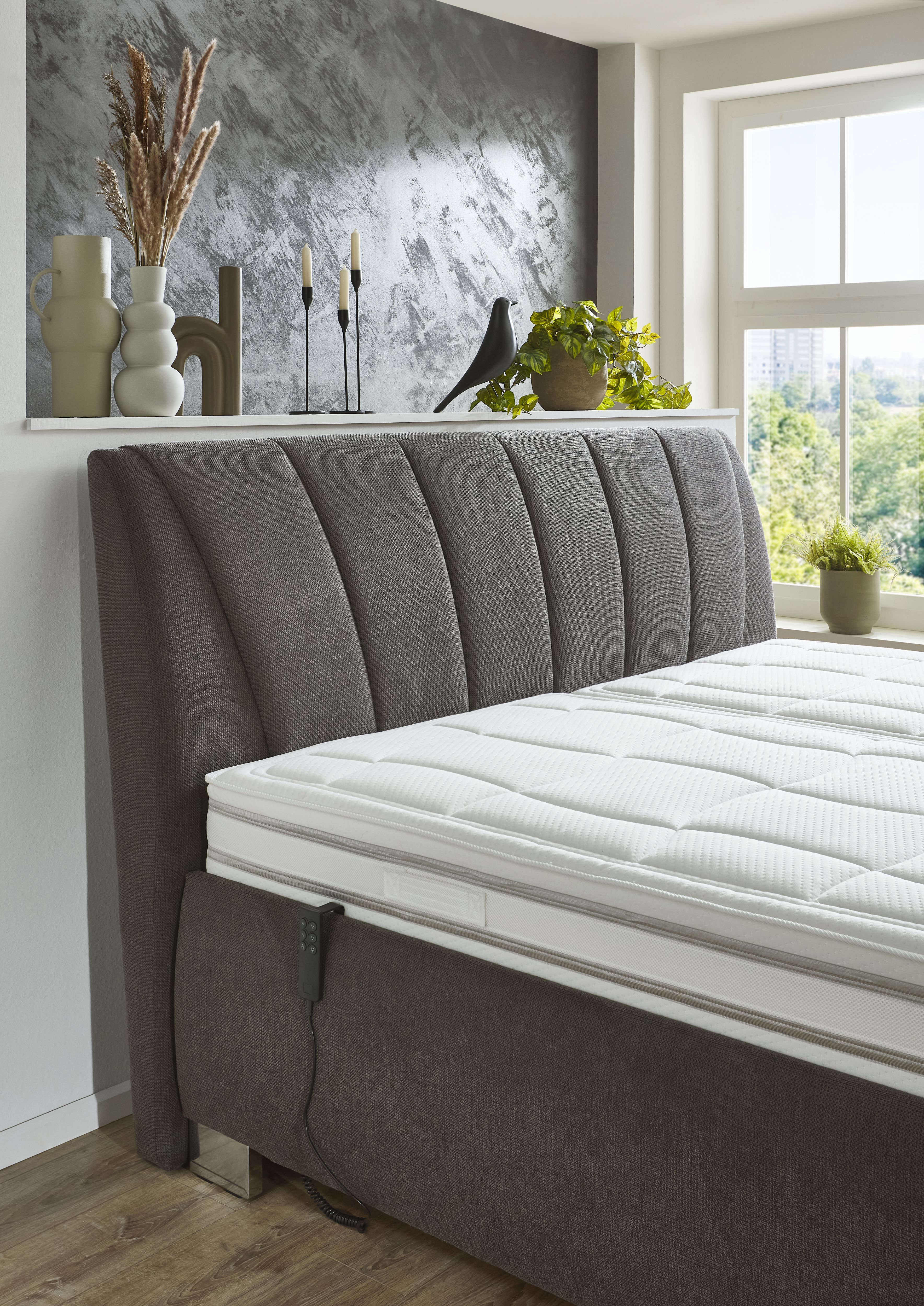 Polsterbett 180x200 cm – anthrazit