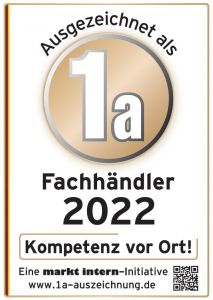 1a Fachhändler 2022 Auszeichnung