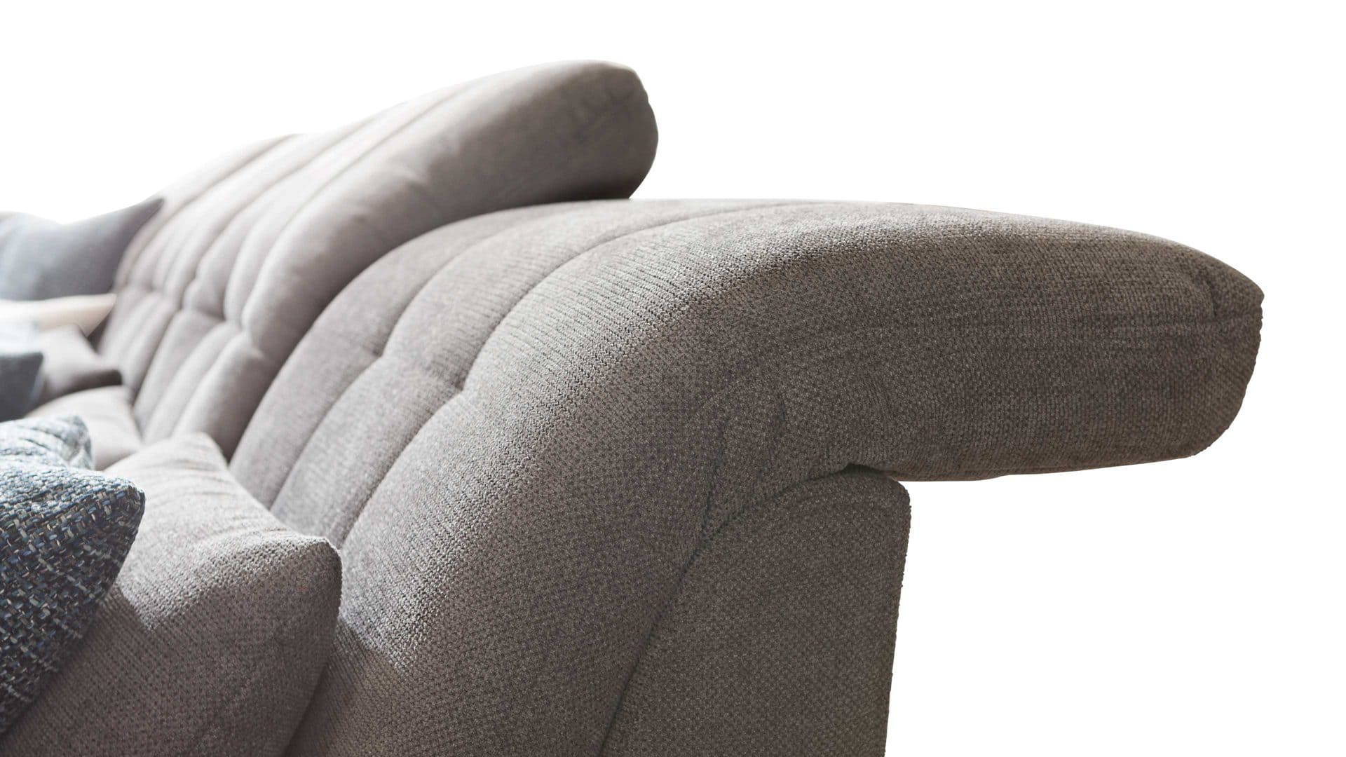 Stoffsofa Hellgrau KAWOO, Rückenlehne Nahaufnahme