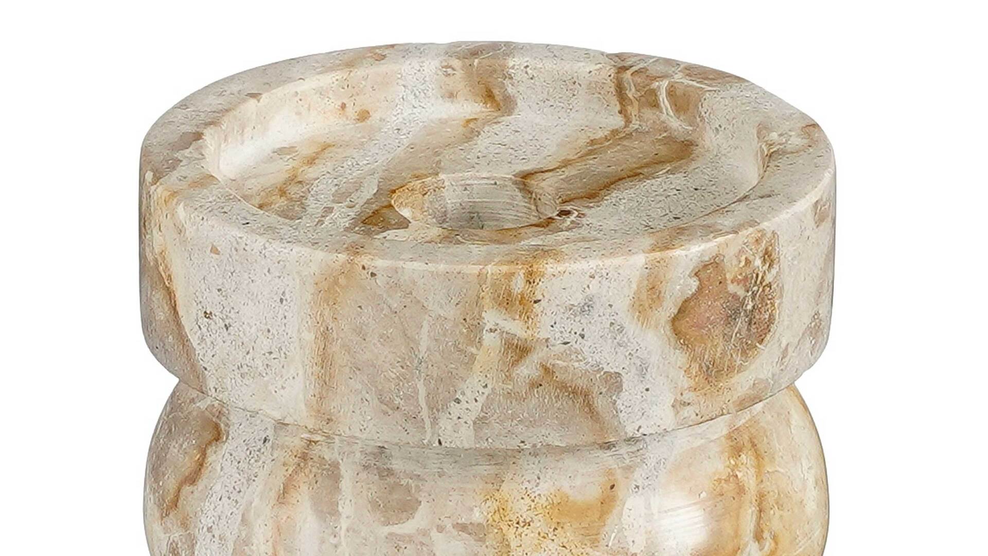 Kerzenständer Finnos beige marmorierter Marmor