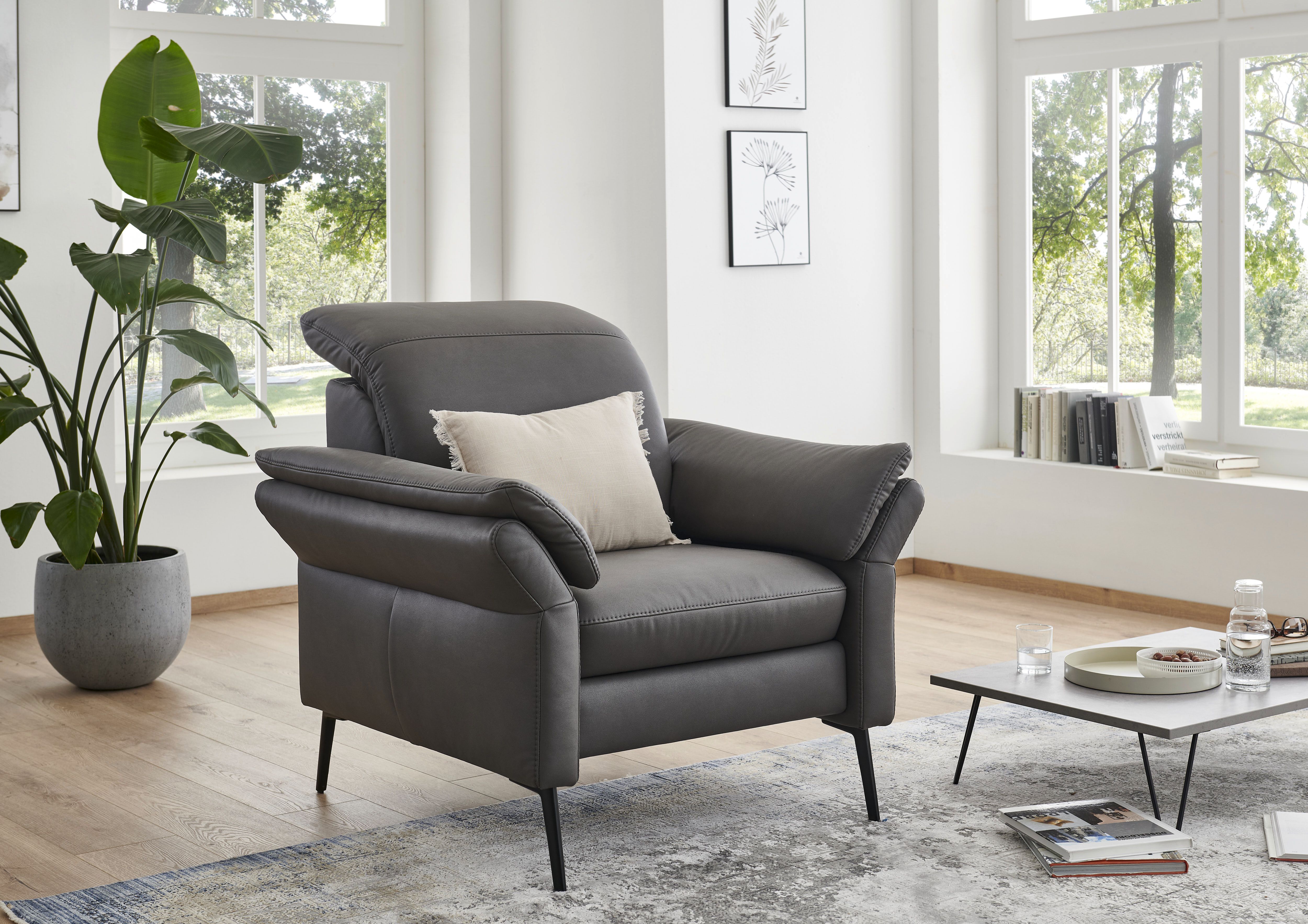 Relaxsessel Stoff Grau