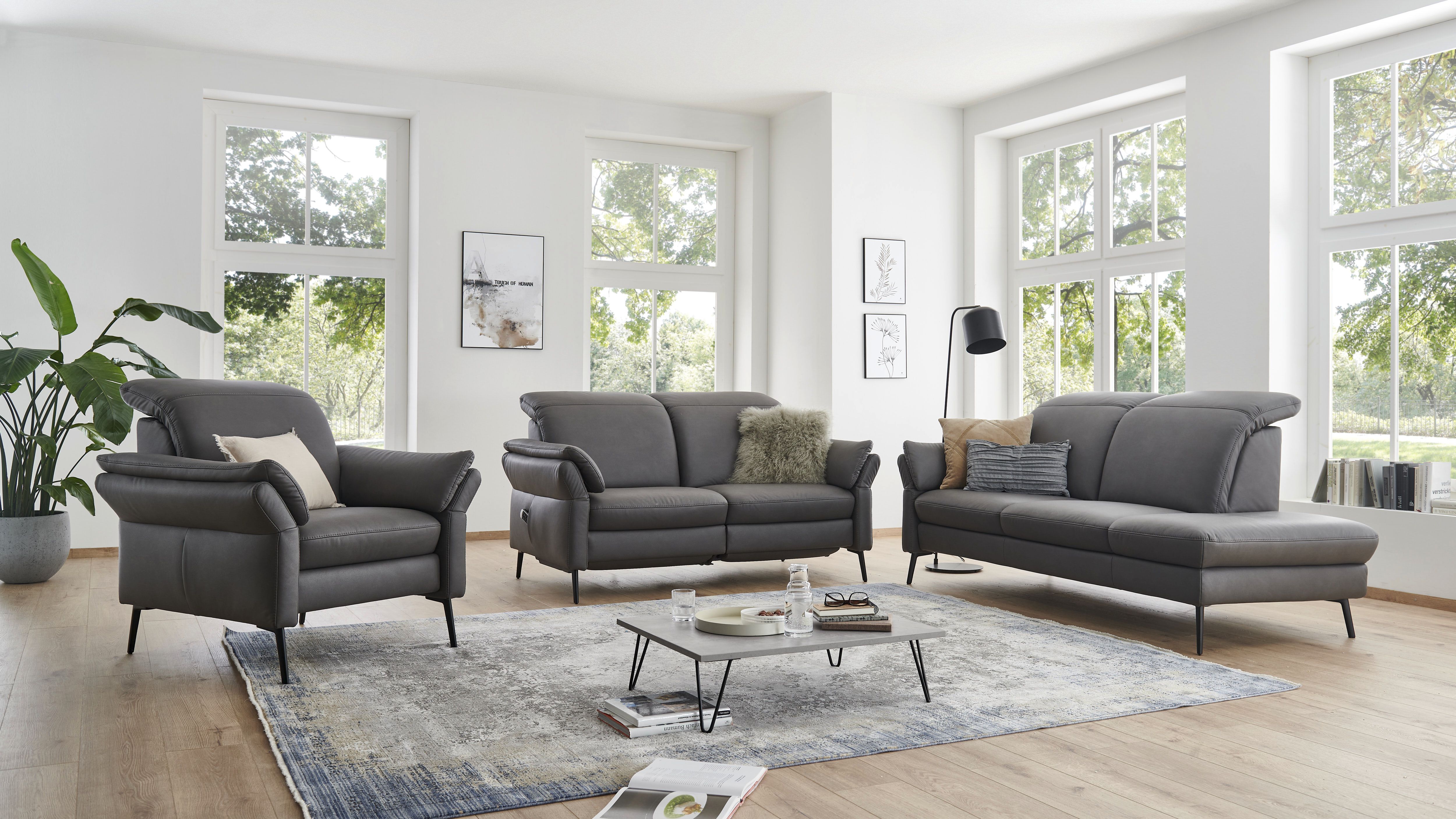 Relaxsessel Stoff Grau