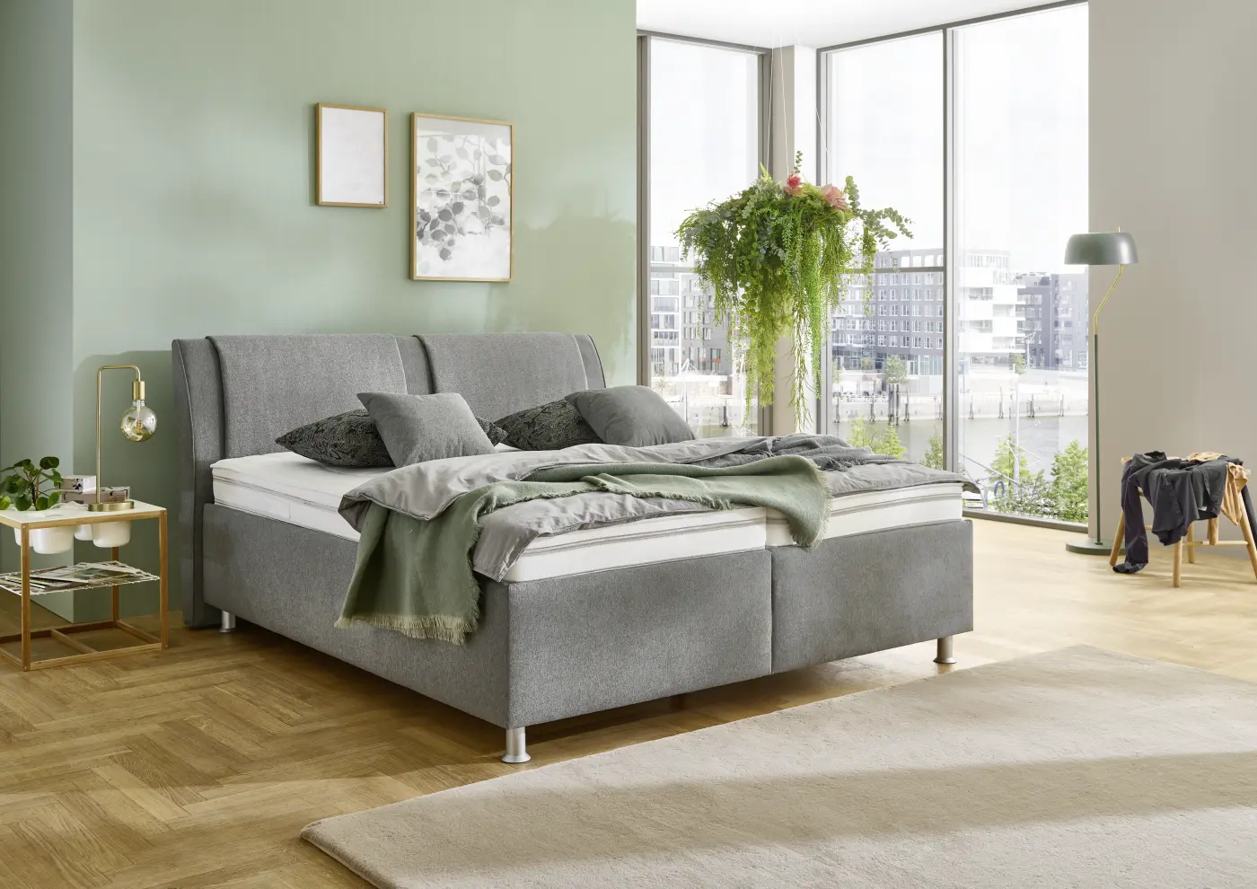 Polsterbett incl. Lattenrahmen und Matratzen