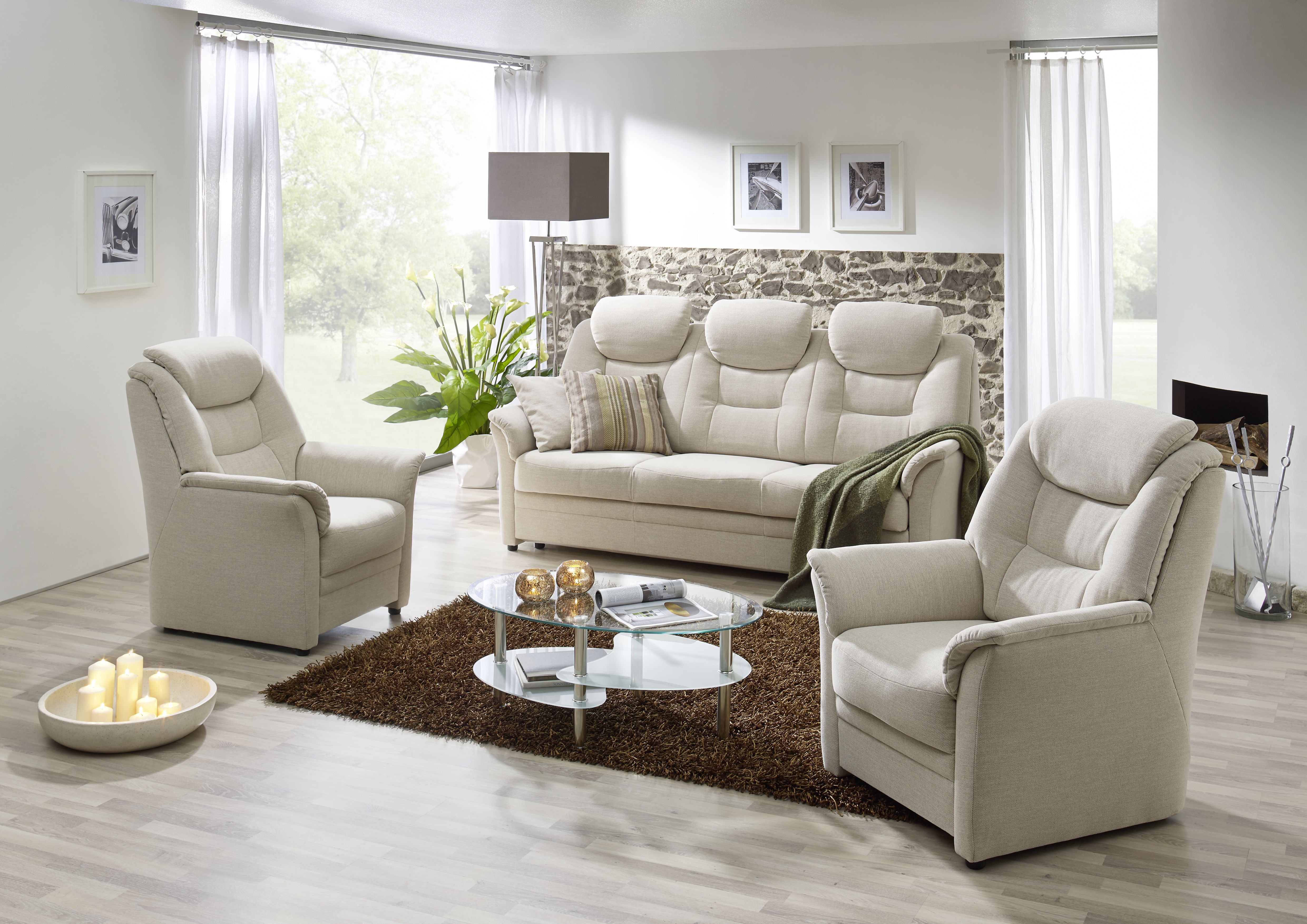 Zeitloser 3-Sitzer mit Komfortsitz – schlicht & st