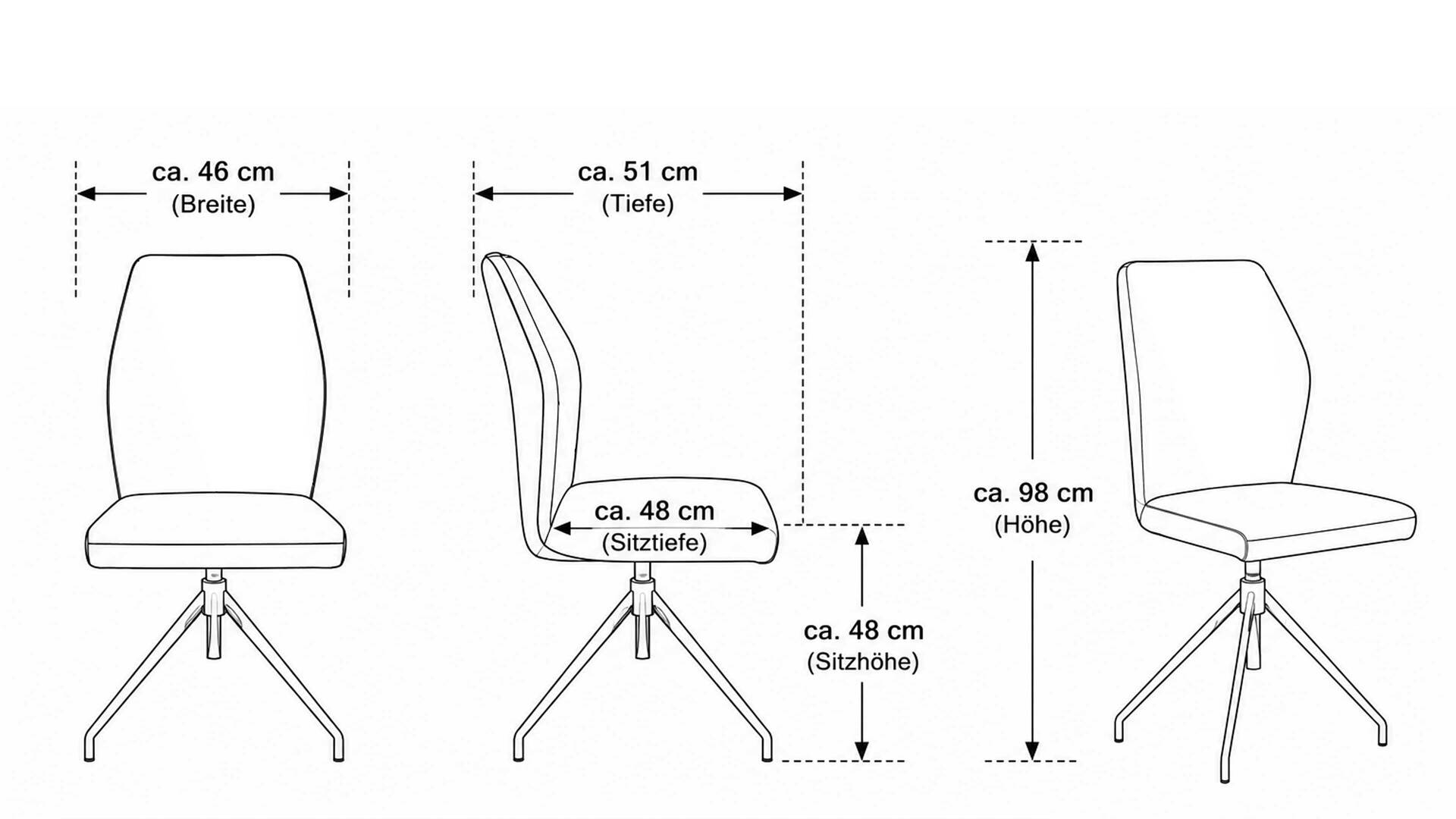 Interliving Esszimmer Serie 5104 – Polsterstuhl mit Drehfunktion