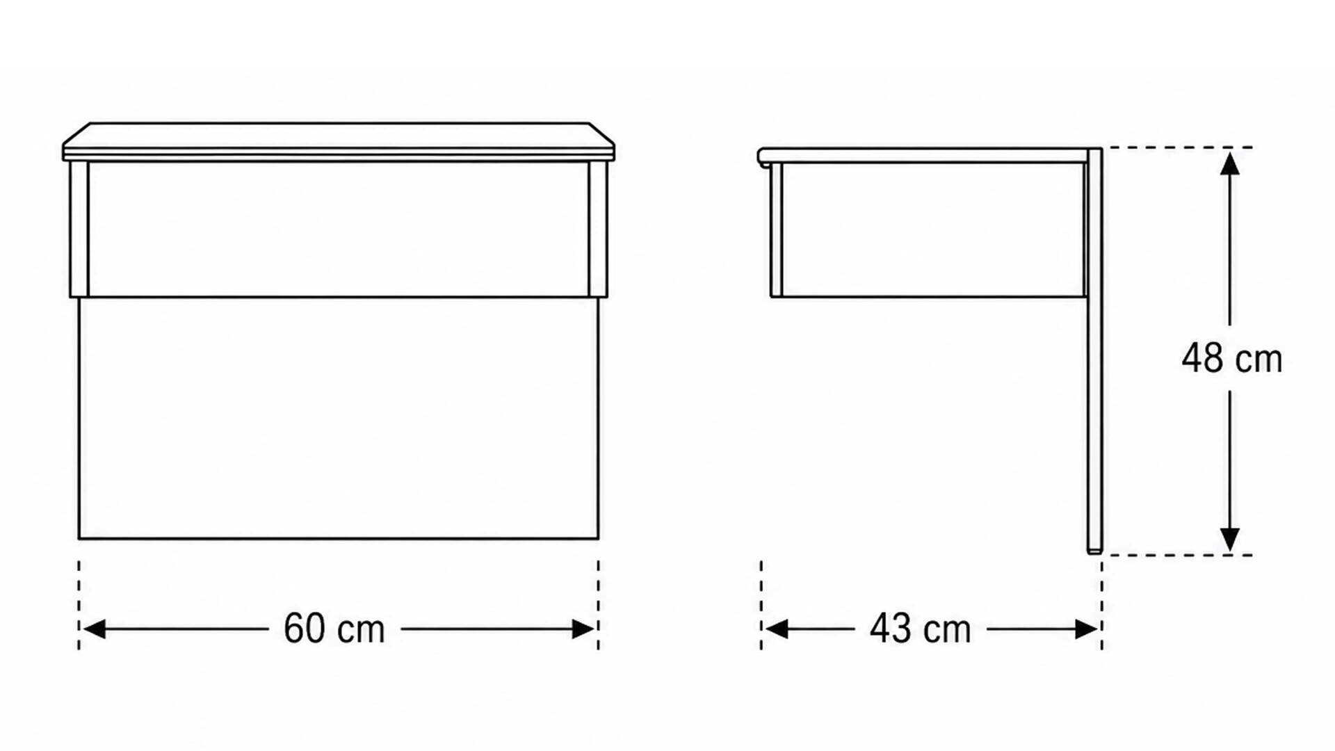Interliving Kleiderschrank Serie 1205 – Nachtkonsolen-Set