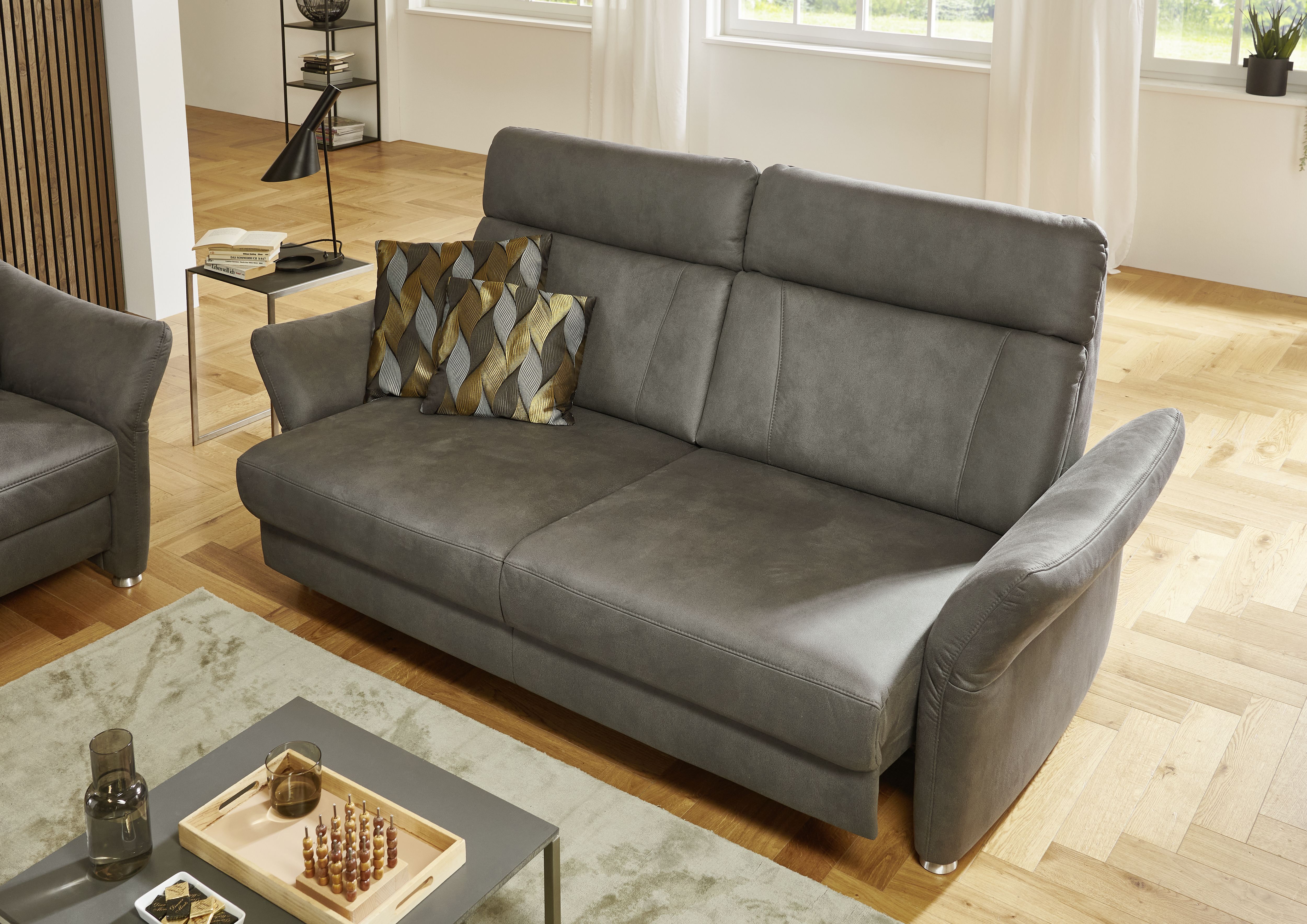 2,5-Sitzer  – Elegantes Sofa in Deluxe anthrazit