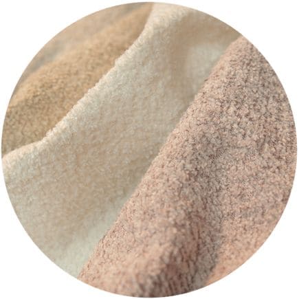 Stoffe in Rose, Weiß und Beige