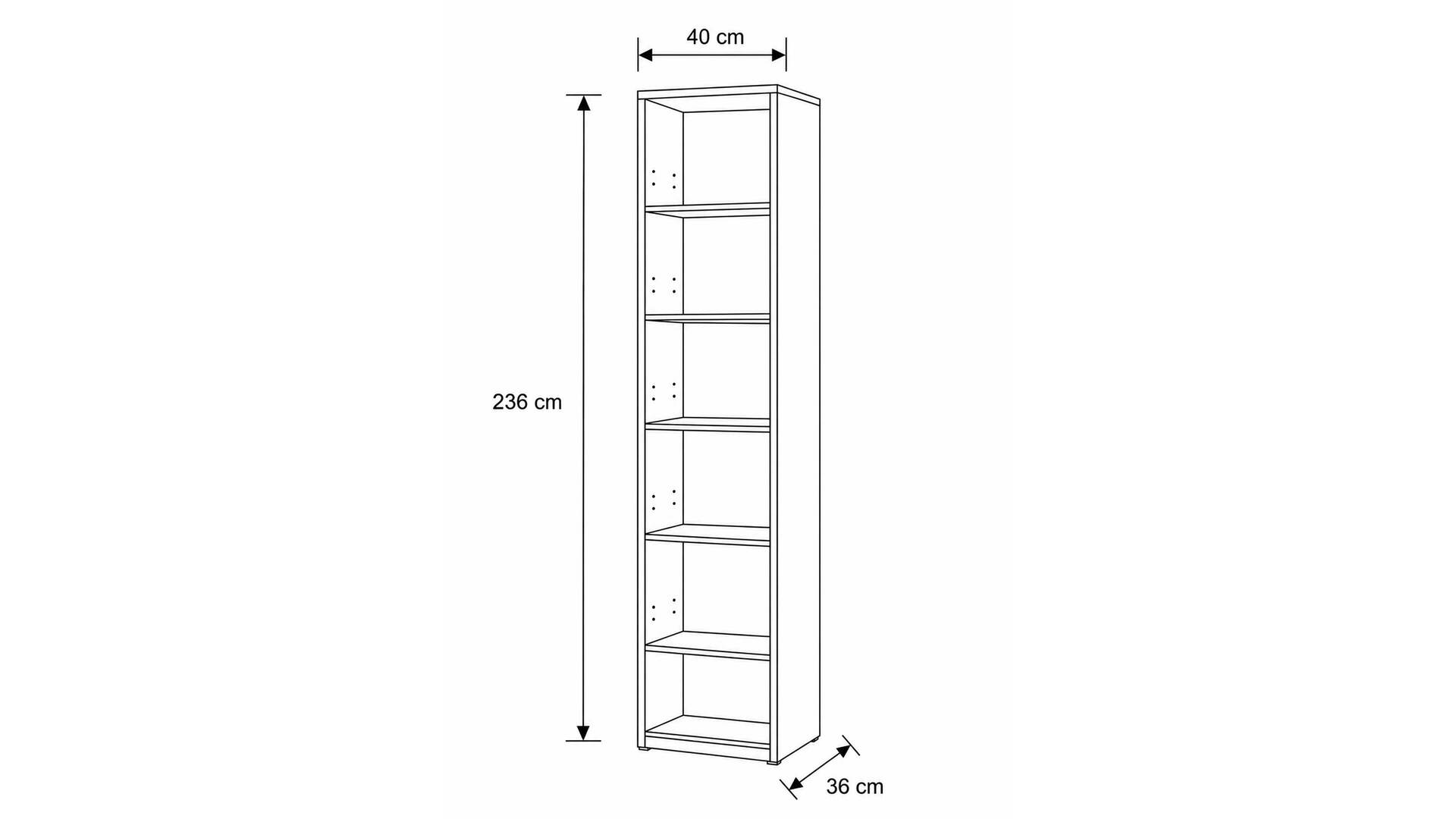 Interliving Kleiderschrank Serie 1205 – Regal