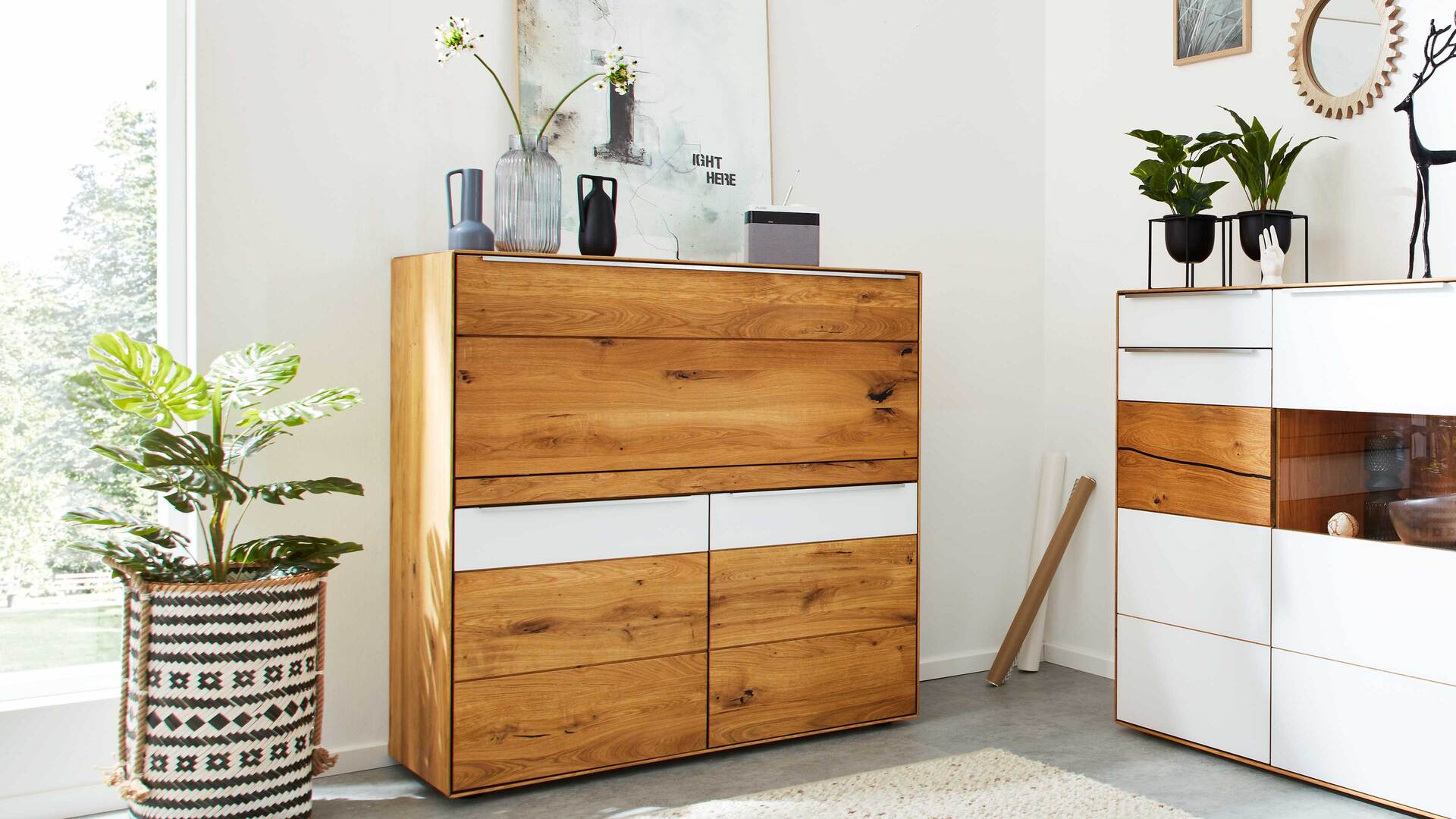 Interliving Wohnzimmer Serie 2020 - Highboard 151197 Interliving Wohnzimmer Serie 2020 - Highboard 151197