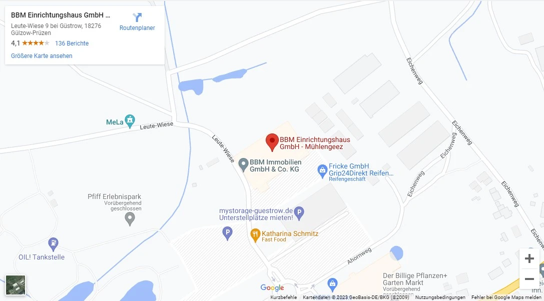 Kartenansicht Mühlengeez