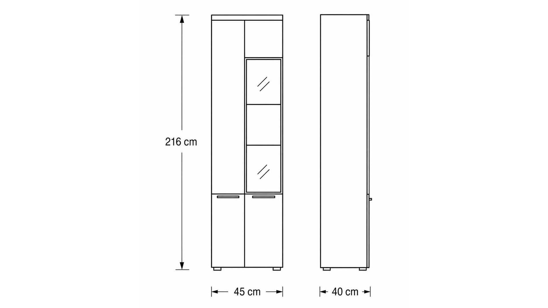 Interliving Wohnzimmer Serie 2110 - Vitrine