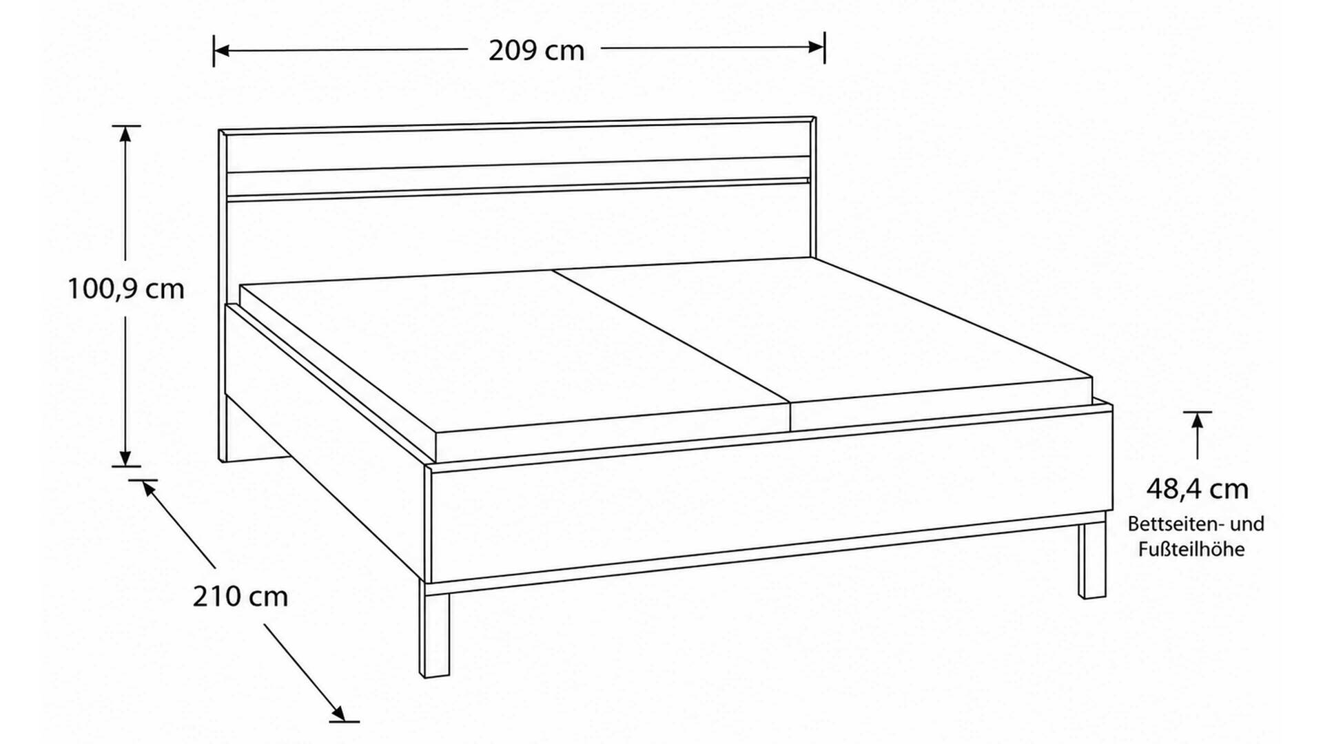 Interliving Schlafzimmer Serie 1024 – Bettgestell