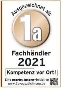1a Fachhändler 2021 Auszeichnung