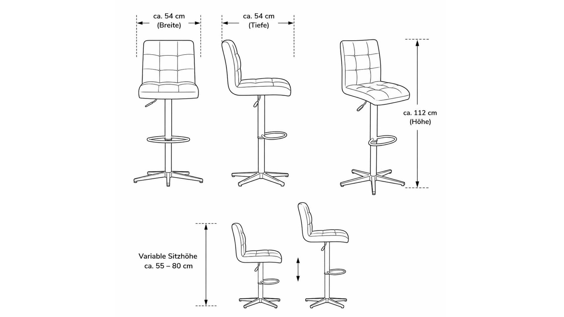 Interliving Esszimmer Serie 5104 – Barstuhl mit Drehfunktion