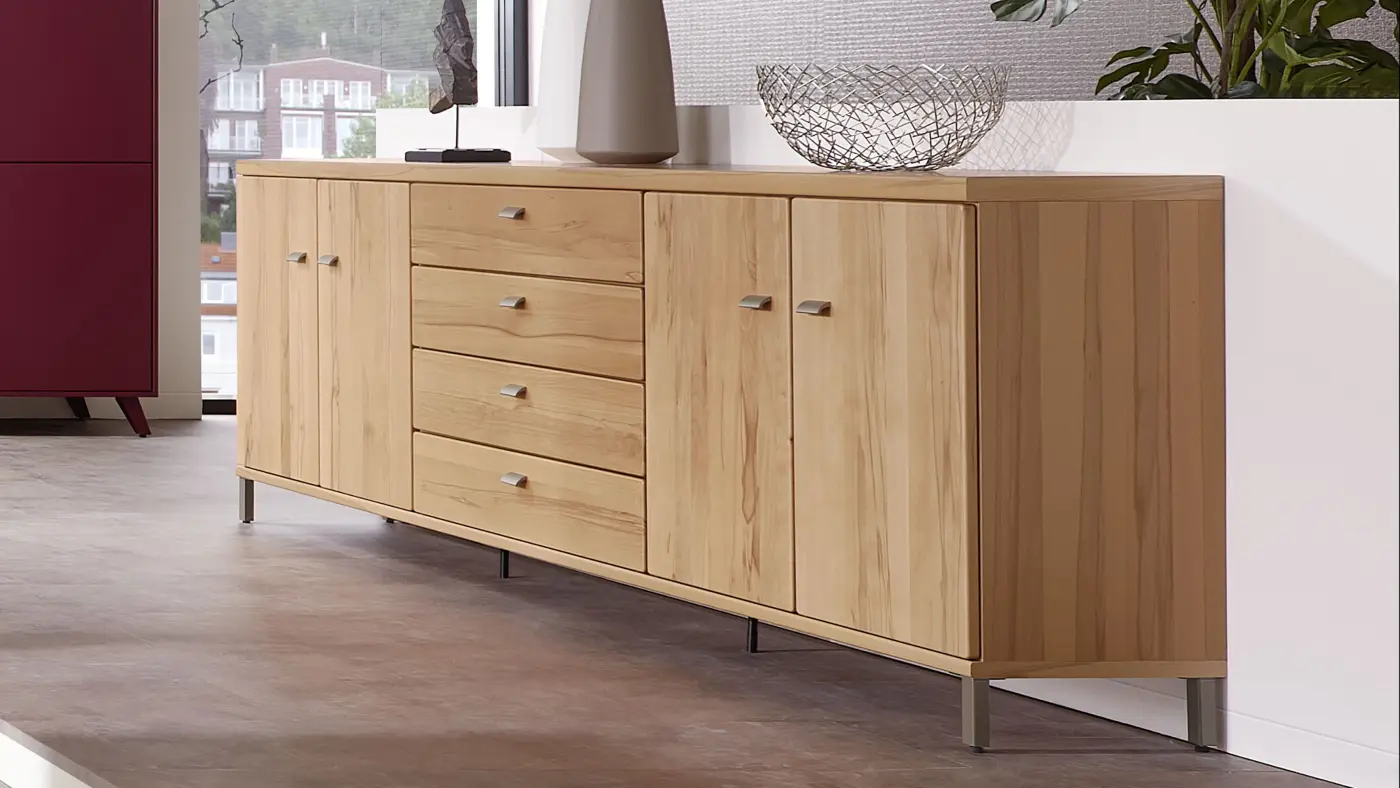Sideboard VIVA Kernbuche massiv & furniert